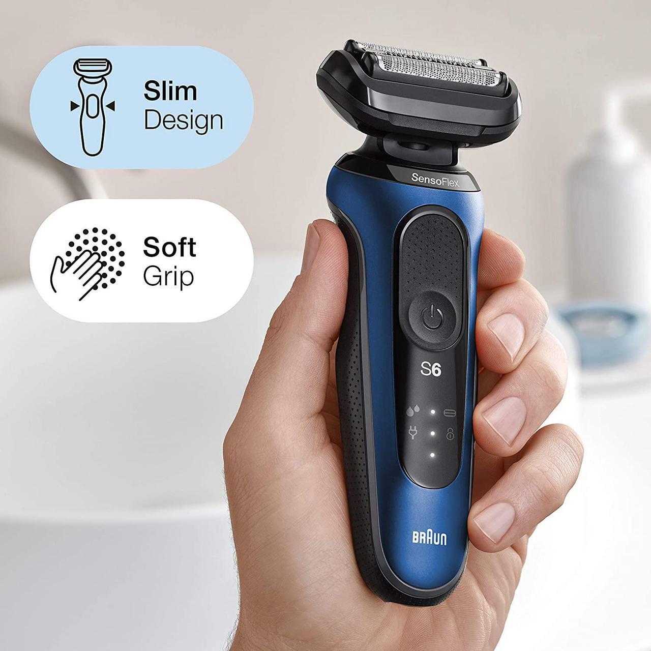Alt view image 3 of 7 - Braun Electric Razor for Men, Series 6 6072Cc Sensoflex Electric Foil Shaver with Precision Beard Trimmer, Rechargeable, Wet & Dry with 4In1 Smartcare Center and Travel Case