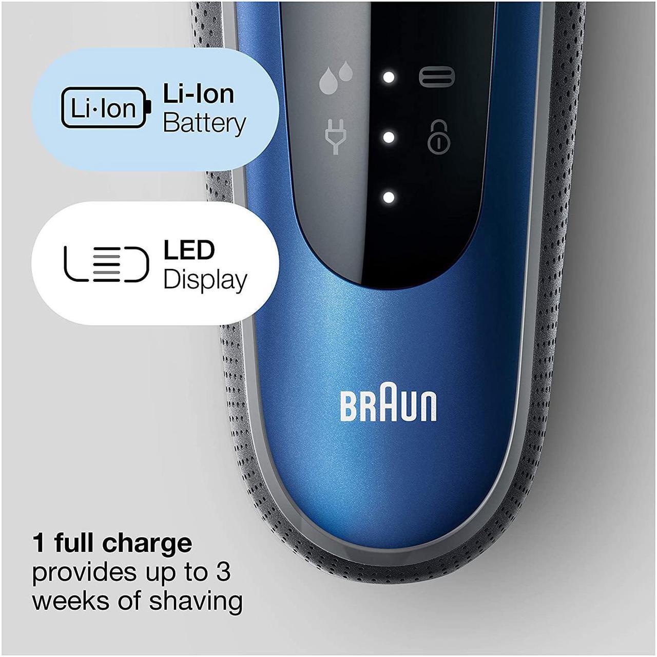 Alt view image 4 of 7 - Braun Electric Razor for Men, Series 6 6072Cc Sensoflex Electric Foil Shaver with Precision Beard Trimmer, Rechargeable, Wet & Dry with 4In1 Smartcare Center and Travel Case