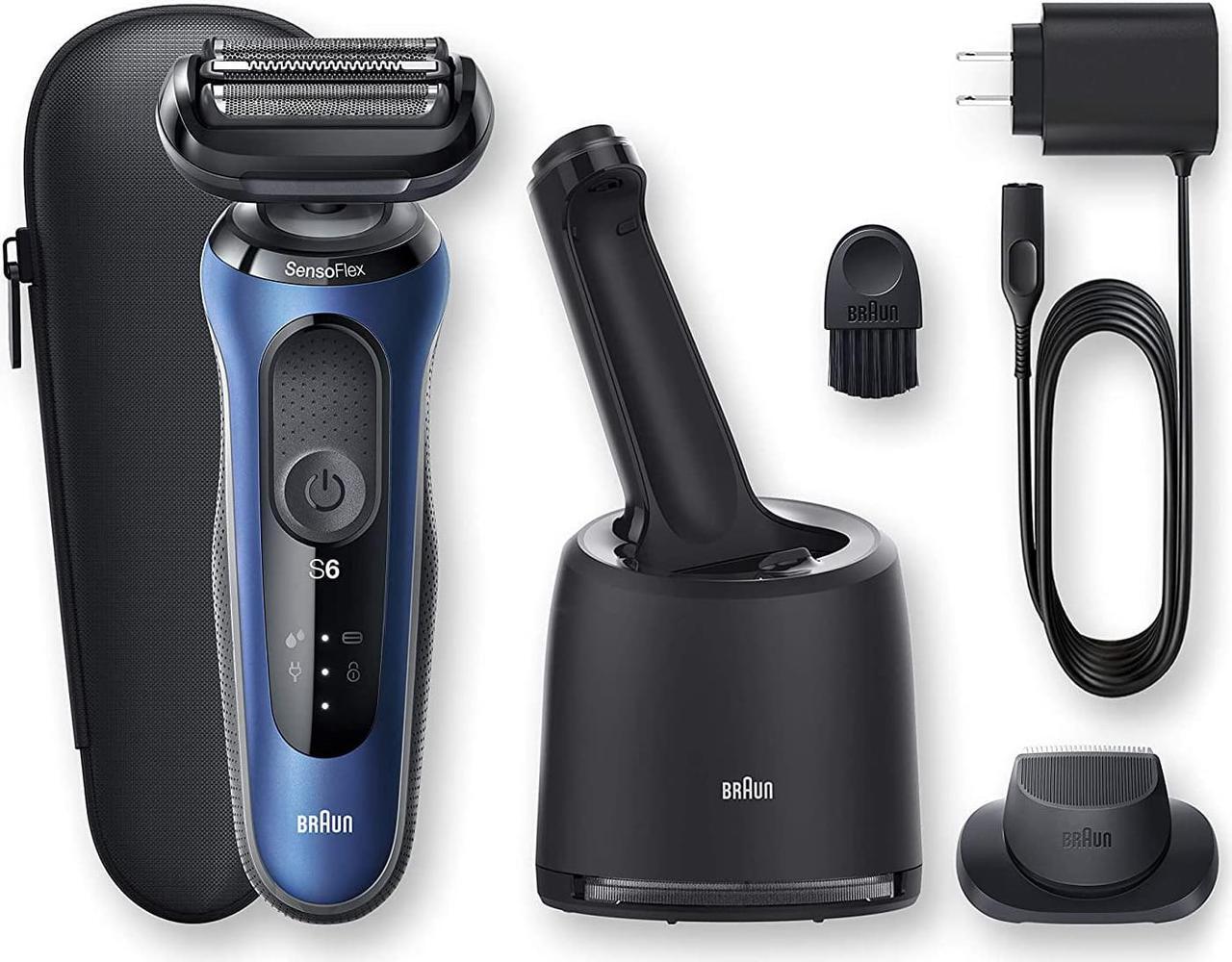 Alt view image 6 of 7 - Braun Electric Razor for Men, Series 6 6072Cc Sensoflex Electric Foil Shaver with Precision Beard Trimmer, Rechargeable, Wet & Dry with 4In1 Smartcare Center and Travel Case