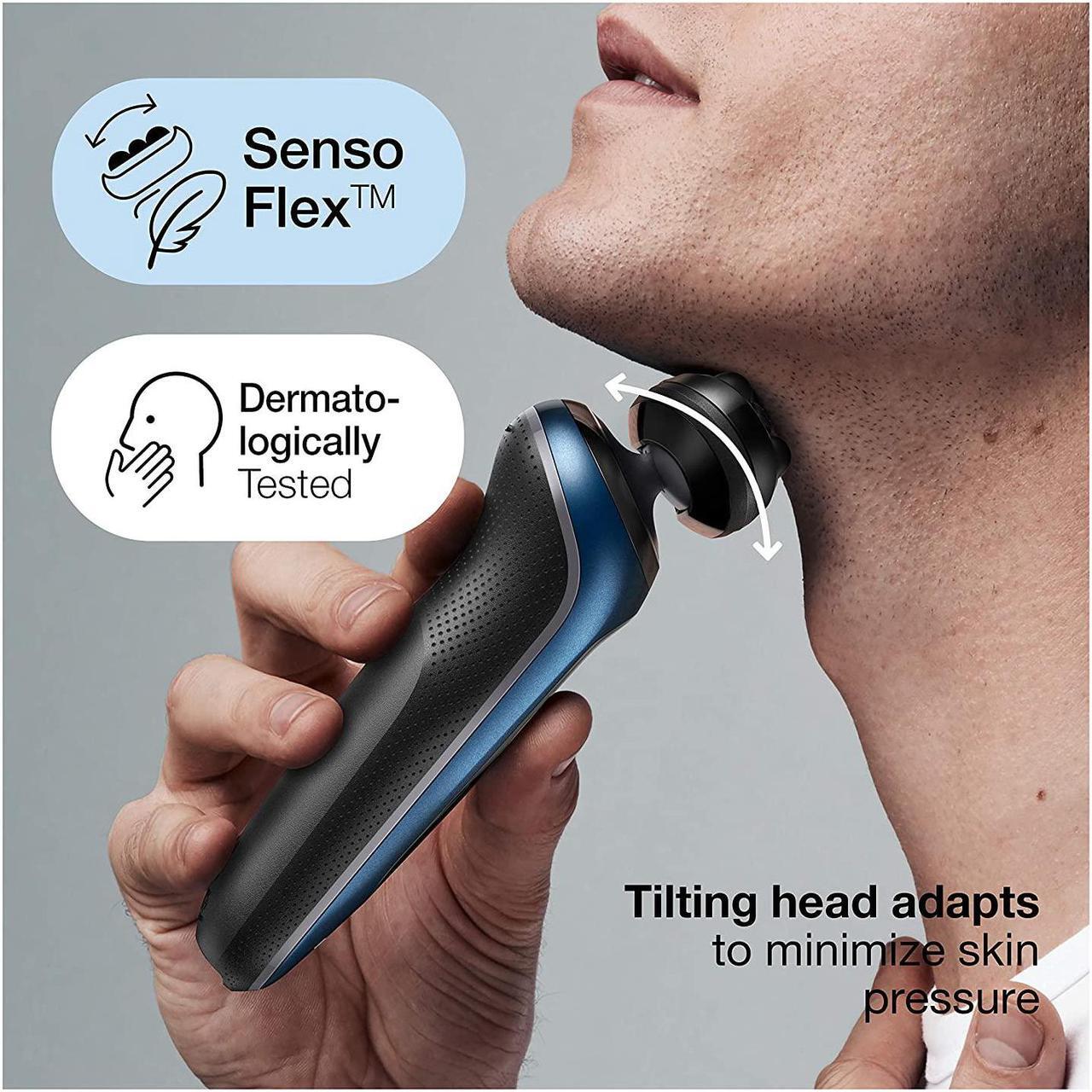 Alt view image 2 of 7 - Braun Electric Razor for Men, Series 6 6072Cc Sensoflex Electric Foil Shaver with Precision Beard Trimmer, Rechargeable, Wet & Dry with 4In1 Smartcare Center and Travel Case