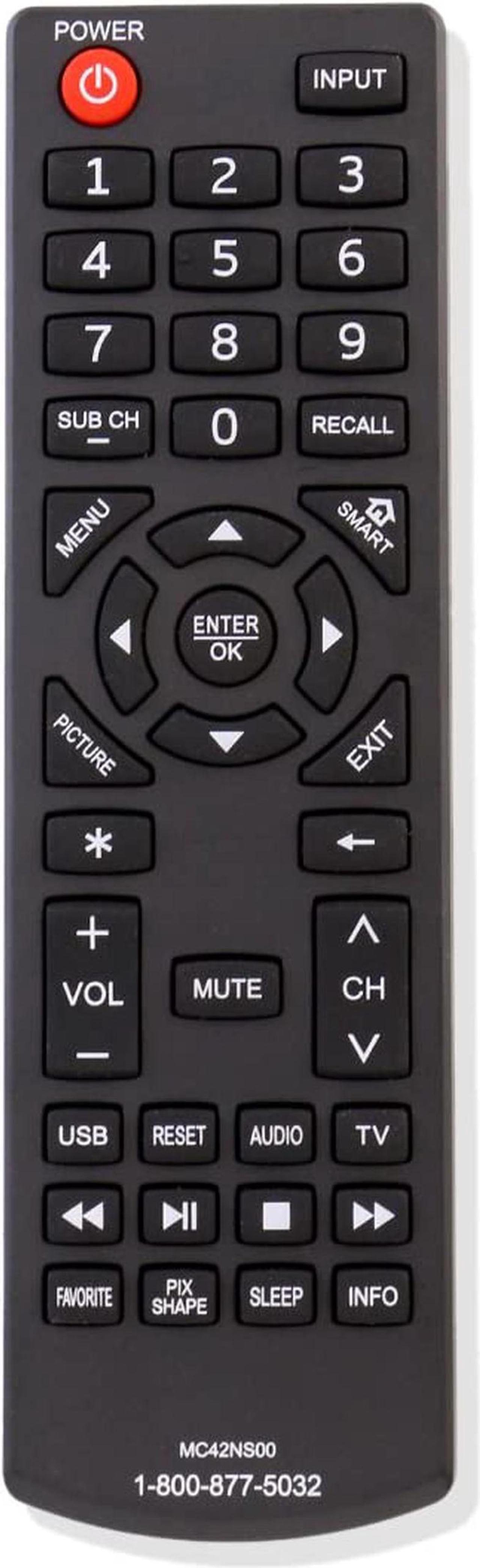 MC42NS00 Replacement Remote Control fit for Sanyo TV DP24E14 DP39D14 DP42D24 DP50E44 DP55D44 DP58D34 DP65E34 FVD3924 FVD5044 FVF5044M