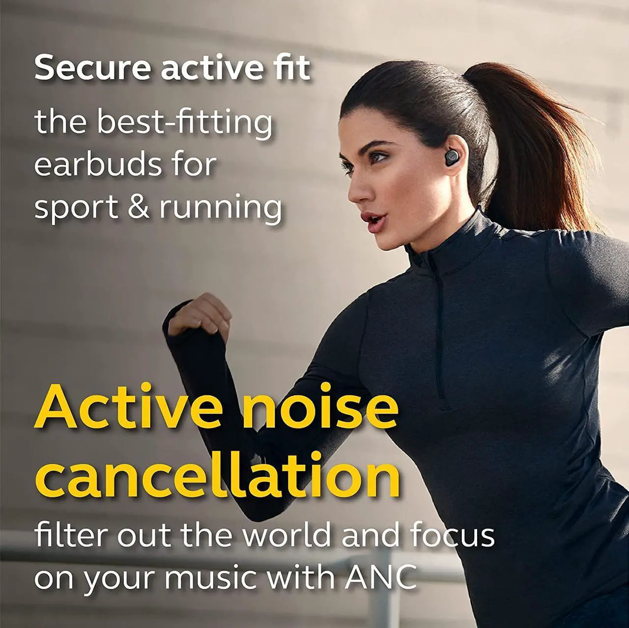 Alt view image 2 of 7 - Jabra Elite Active 75t True Wireless Earbuds with Wireless Charging Enabled Case, Gray