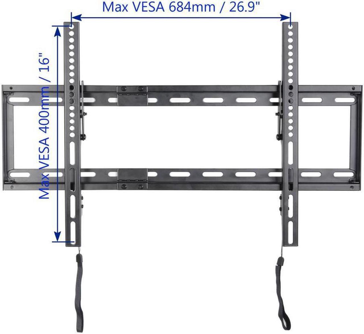 Alt view image 2 of 5 - VideoSecu Tilt Plasma LCD LED TV Wall Mount Bracket for most 32 39 47 55 65 70 75" UHD Flat Panel Screen HDTV with VESA up to 684x400mm, Load 132lbs, Free 10ft HDMI Cable & Bubble Level bxc