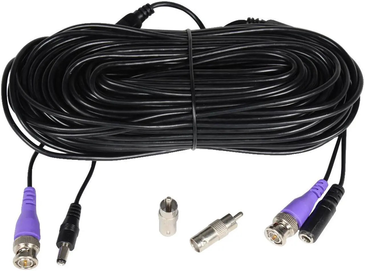 Main image of VideoSecu CCTV 50ft HD Security Camera BNC Video Power Cable Pre-made All-in-One Cord for DVR Surveillance System HD Security Camera 960P/720P, TVI, CVI, AHD Analog Camera Free BNC RCA Connectors B9o