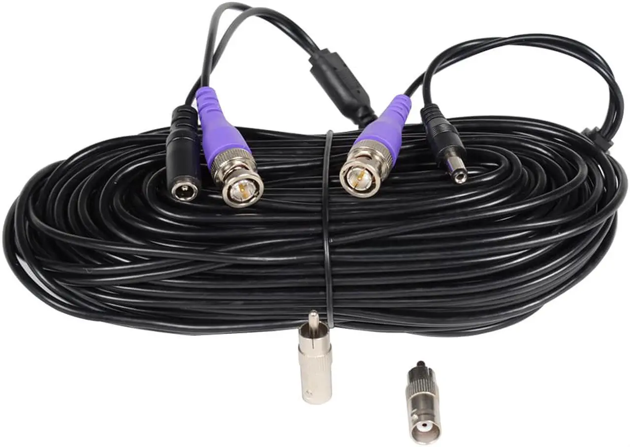 Alt view image 2 of 3 - VideoSecu CCTV 50ft HD Security Camera BNC Video Power Cable Pre-made All-in-One Cord for DVR Surveillance System HD Security Camera 960P/720P, TVI, CVI, AHD Analog Camera Free BNC RCA Connectors B9o