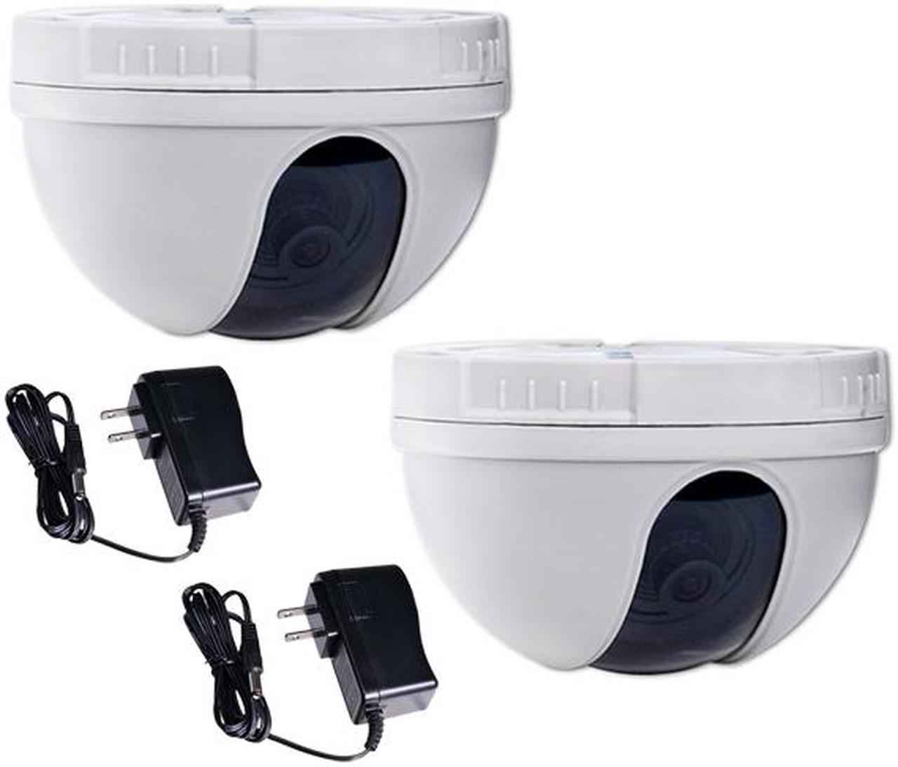 Main image of VideoSecu  CCTV 2 Pack Security Camera CCD Wide Angle Lens 420TVL Video Surveillance with 2 Pack Security Camera Power Supply and Warning Decal Stickers for Security Surveillance DVR System BLU