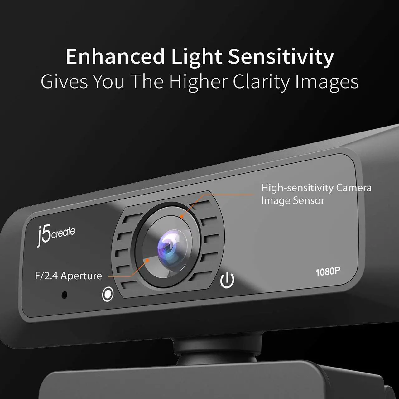 Alt view image 3 of 7 - j5create USB Streaming Webcam - 1080P HD with 360° Rotation, High Fidelity Microphone, Plug and Play for PC/Mac/Laptop/Desktop/Skype/YouTube/Zoom/Facetime, Suitable for Conferencing/Calling (JVCU100)