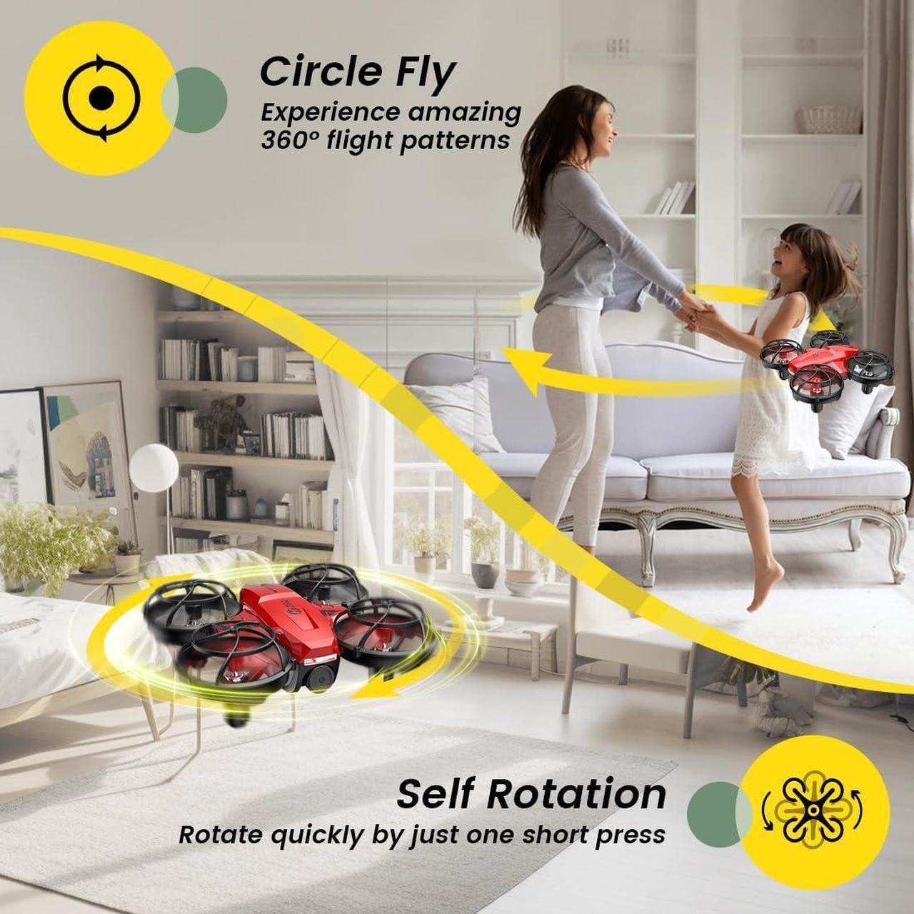 Alt view image 5 of 7 - Holy Stone HS420 Mini Drone with HD FPV Camera for Kids Adults Beginners, Pocket RC Quadcopter with 2 Batteries, Toss to Launch, Gesture Selfie, Altitude Hold, Circle Fly, High Speed Rotation