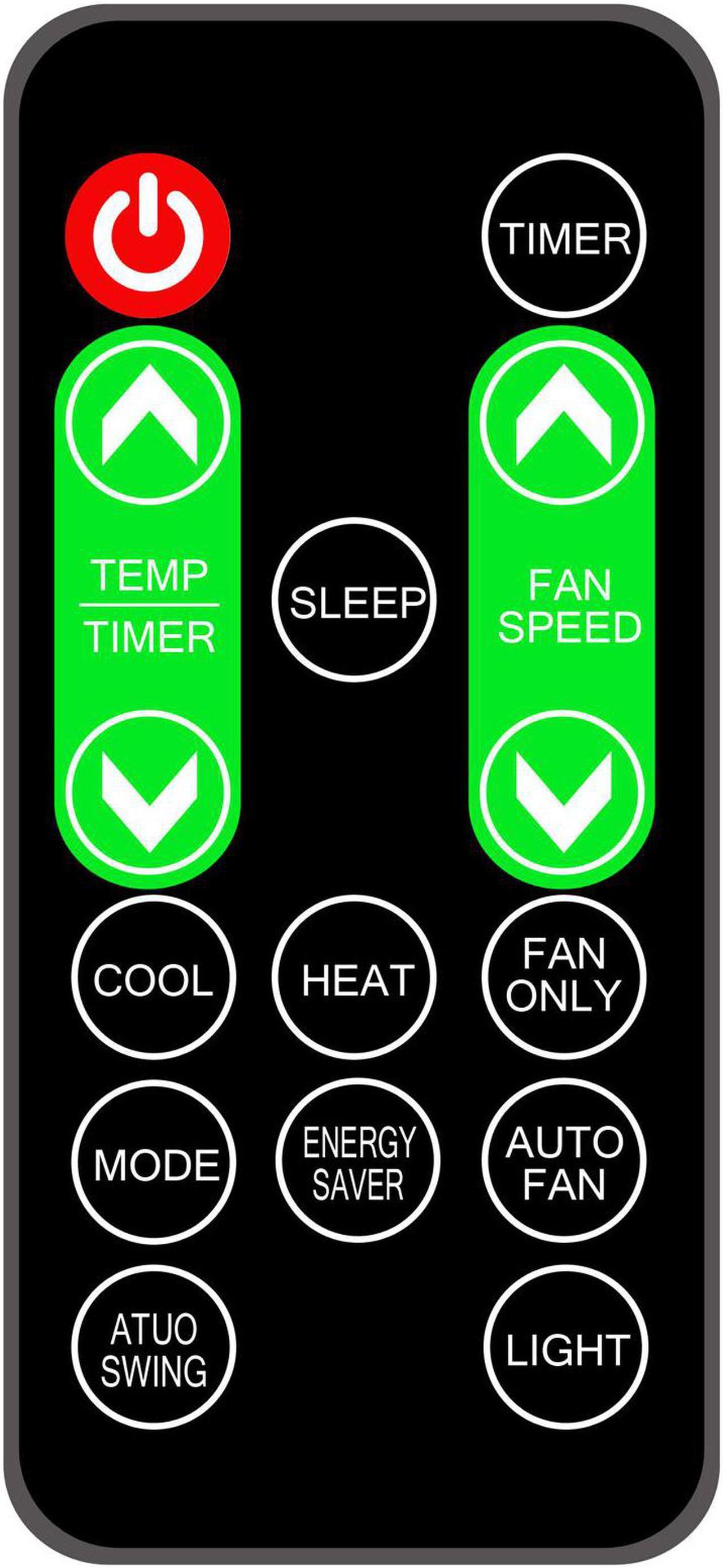 Alt view image 2 of 7 - Replacement Remote Control for GE AKCQ08A AKCQ08ACH AKCQ10A AKCQ10D AKCQ12A AKCQ12ACH AKCQ12D AKCQ14D AKEQ10D Room Air Conditioner