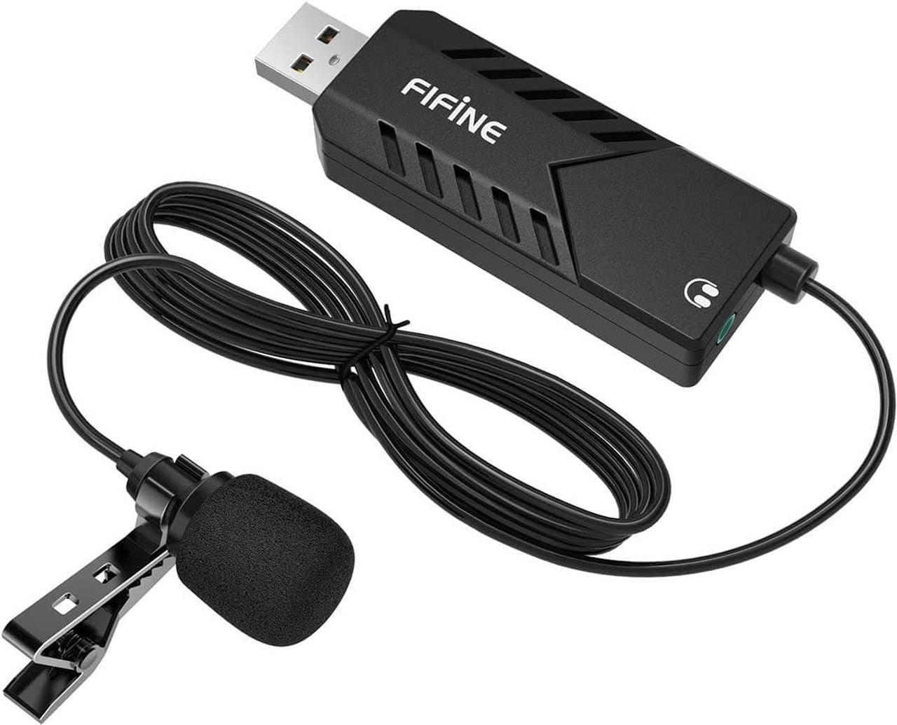 Alt view image 7 of 7 - USB Lavalier Lapel Microphone, Clip-on Cardioid Condenser Computer Mic Plug and Play USB Microphone with Sound Card for PC and Mac-K053