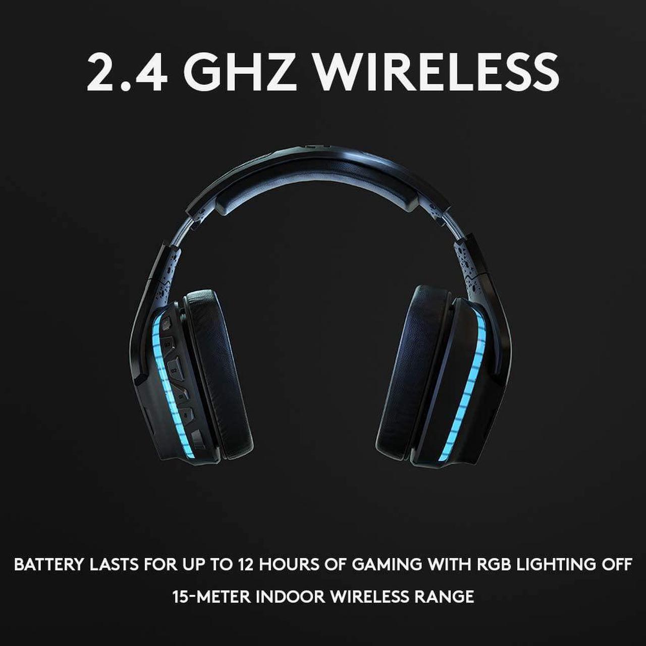 Alt view image 3 of 9 - Logitech G935 Wireless 7.1 Surround Sound RGB Lightsync Gaming Headset - Stereo - USB - Wired/Wireless - 20 Hz - 20 kHz (981-000742)