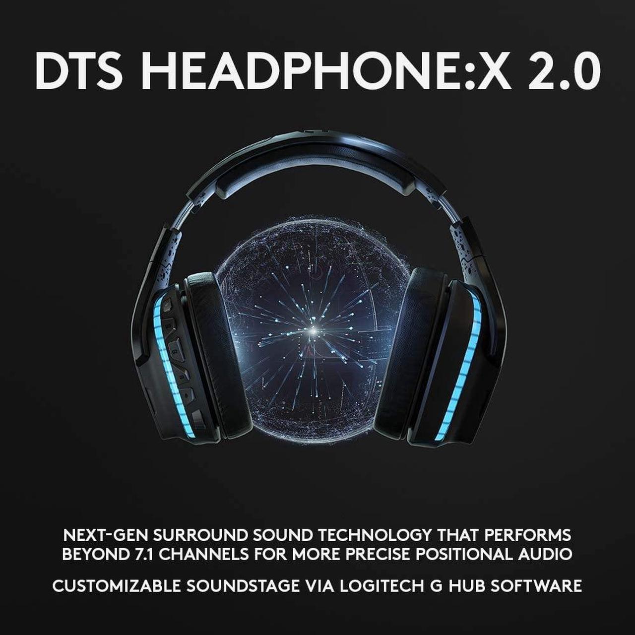 Alt view image 5 of 9 - Logitech G935 Wireless 7.1 Surround Sound RGB Lightsync Gaming Headset - Stereo - USB - Wired/Wireless - 20 Hz - 20 kHz (981-000742)