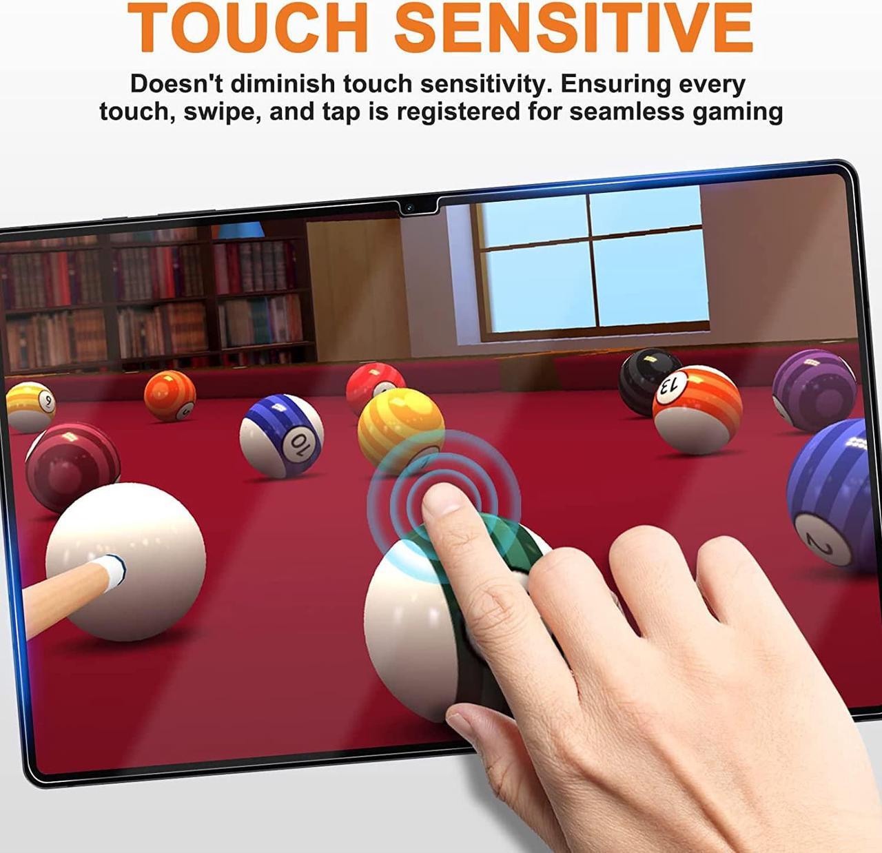 Alt view image 6 of 6 - AACL [2 Pack] Tempered Glass for Samsung Galaxy Tab S9 Ultra/Tab S8 Ultra Screen Protector(14.6 Inch), [Bubble-Free][Anti-Scratch][Case-Friendly]