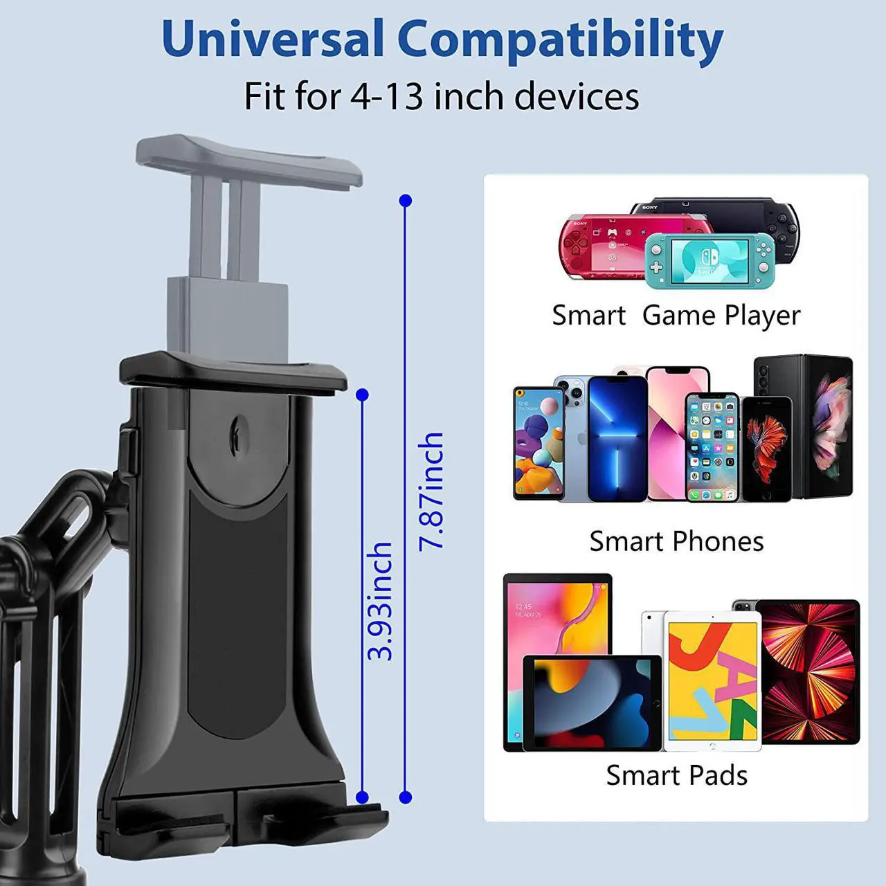 Alt view image 2 of 6 - leQuiven Car Cup Phone Holder/Tablet Cup Holder Mount for Galaxy S25 Ultra/S25+/S25/S24 Ultra/S24/S24+/S23 Ultra/S23/S22/Z Fold 5/S22/S21/iPad Mini 6, for iPhone Series and Other Devices Under 13"