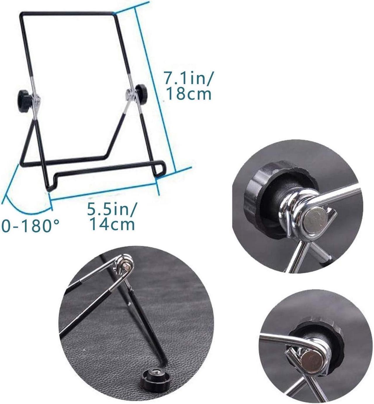 Alt view image 5 of 7 - Adjustable Tablet Stand Holder Non-Slip Foldable Holder Cradle Fit for 9-12.9 Tablets iPad  and Kindle Fire Display Stand Picture Frame Stand for Photos (Large Black)
