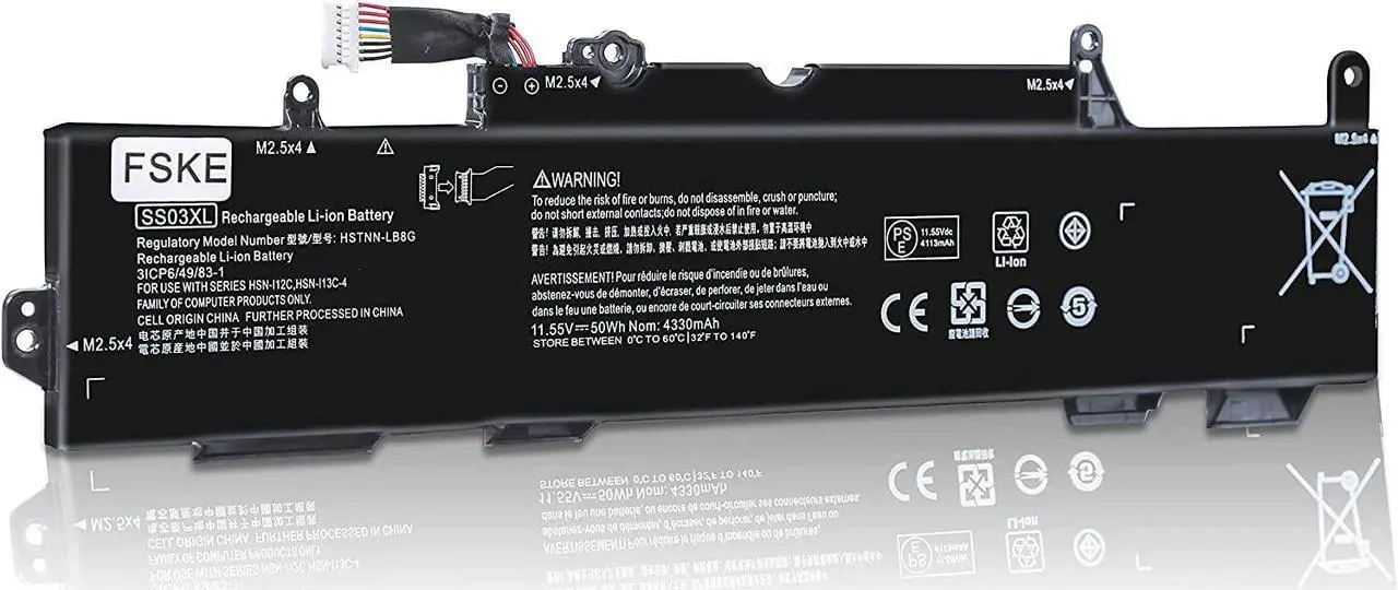 Main image of FSKE SS03XL Battery for HP EliteBook 840 G5 G6, 730 735 740 745 830 846 G5, 735 745 830 G6, ZBook 14U G5 G6 Laptop HSTNN-LB8G HSN-I13C-4 932823-421 933321-852 932823-1C1 11.55V 50Wh 3Cell