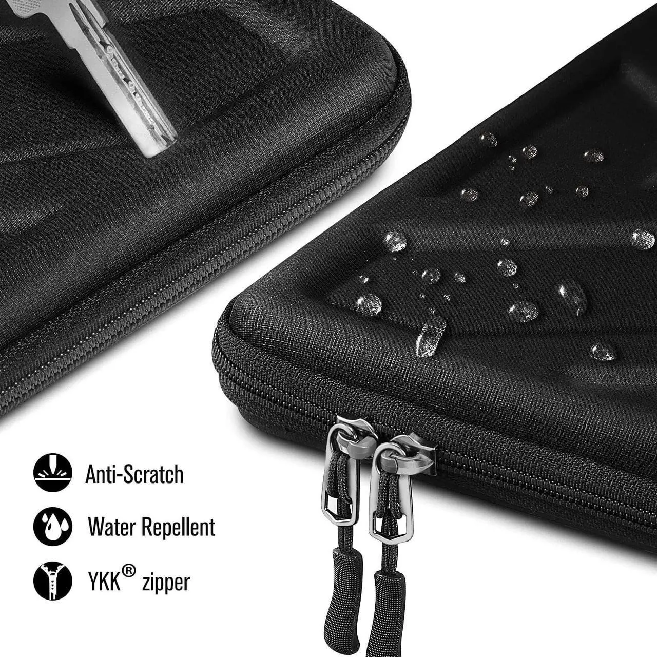 Alt view image 4 of 7 - SITHON Hard Shell Laptop Sleeve Case for 15 MacBook Air M2 2023, 16 MacBook Pro (M3/M2/M1 Pro/Max) A2991 2023-2019, 15 Surface Laptop, Shockproof Computer Bag, Black