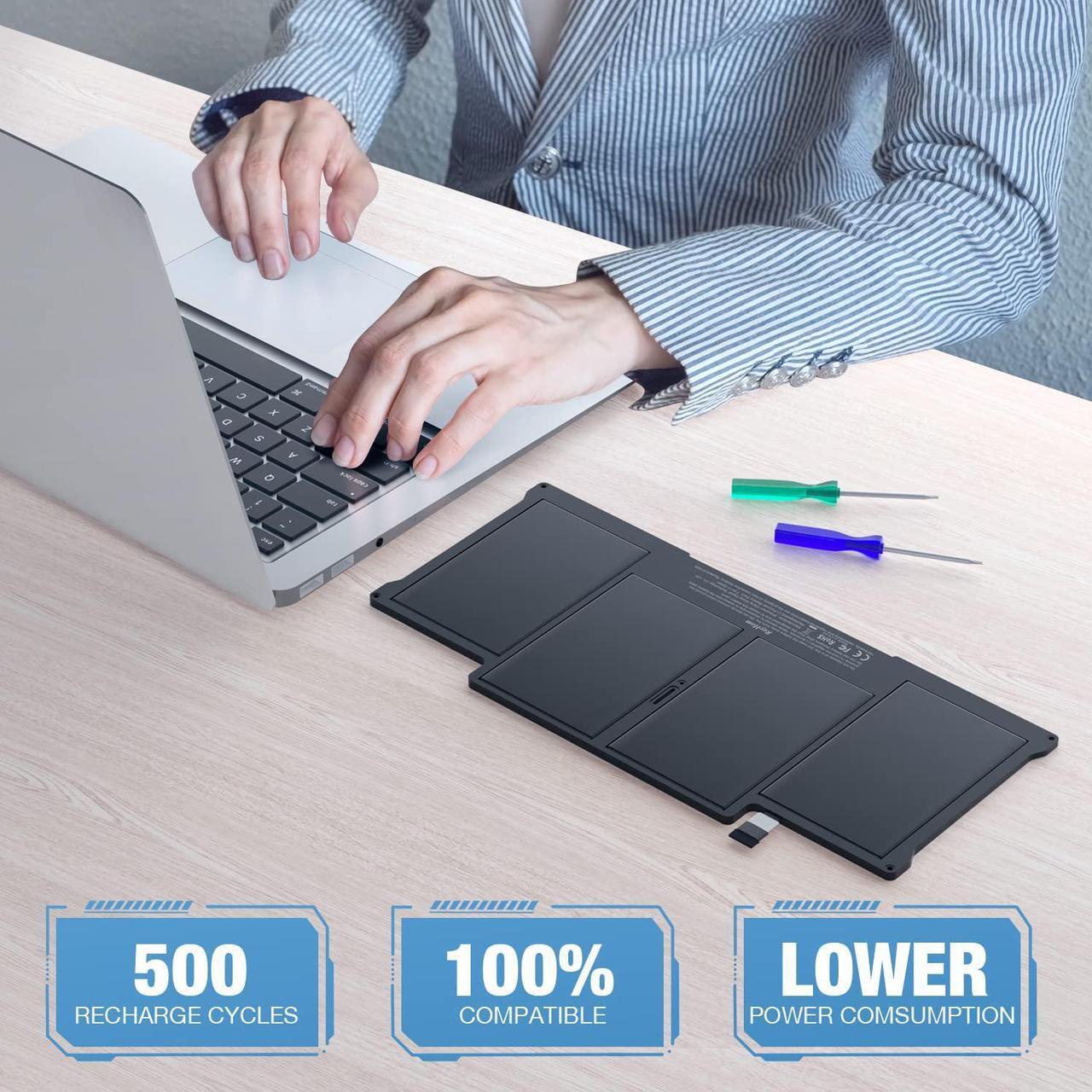 Alt view image 7 of 7 - A1466 Laptop Replacement Battery for MacBook Air 13 inch A1466 (Mid 2012,Mid 2013,Early 2014, Early 2015,2017) A1369(Late 2010,Mid 2011 Version) High Performance 7200mAh fits A1496 A1405 A1377