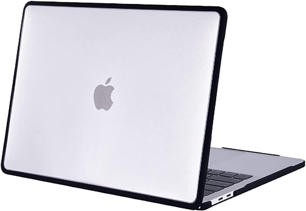 BlueSwan for MacBook Air 13 inch Case 2018-2021 Model M1 A2337 A2179 A1932, Anti-Cracking and Anti-Fingerprint Hard Shell Case, Soft TPU Bumper +PC, Frosted Clear