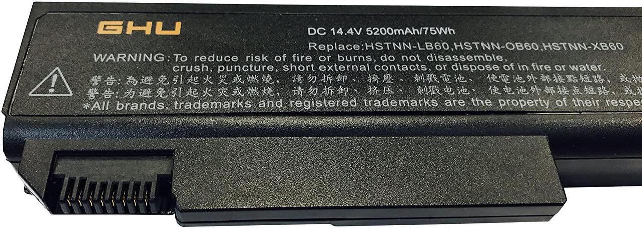 Alt view image 3 of 7 - GHU New Laptop Battery 75wh Replacement for HP EliteBook 8530P 8530W 8540P 8540W 8730W 8740W 8530 8730 493976-001 HSTNN-LB60 HSTNN-OB60 HSTNN-XB60 AV08 AV08XL KU533AA 501114-001 5200mAh