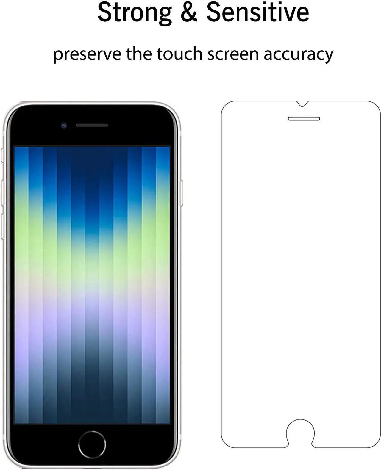 Alt view image 5 of 6 - Ailun Screen Protector for iPhone SE 2020 2nd/2022 3rd Generation, iPhone 8,7,6s,6, 4.7-Inch Tempered Glass 0.25mm Case Friendly 3 Pack Clear