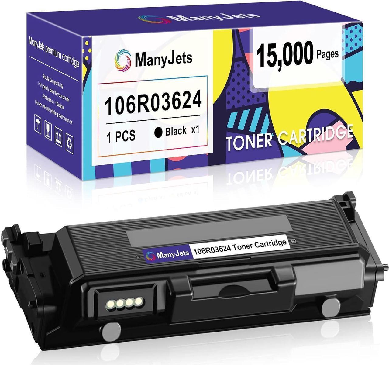 ManyJets 106R03624 Compatible Toner Cartridge Replacement for Xerox WorkCentre 3335 3345 Phaser 3330 Printer Toner Cartridge (High Yield 15,000 Pages,Black,1-Pack)