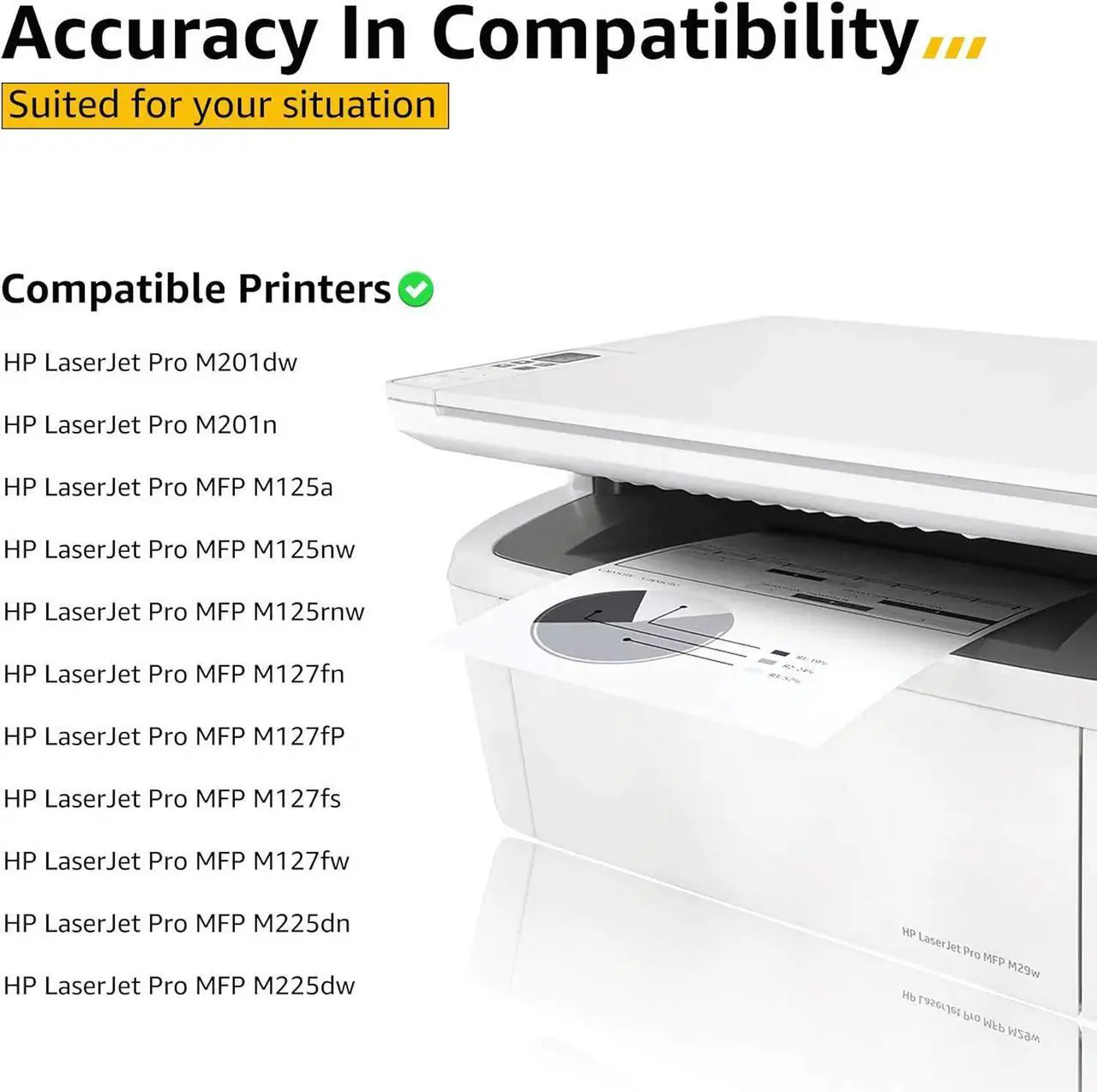 Alt view image 3 of 7 - CMYBabee Compatible Toner Cartridge Replacement  83A CF283A  Laserjet Pro MFP M127fw M225dw M127fn M125nw M201dw M225dn M201n M125a Printer Ink (Black, 2-Pack)
