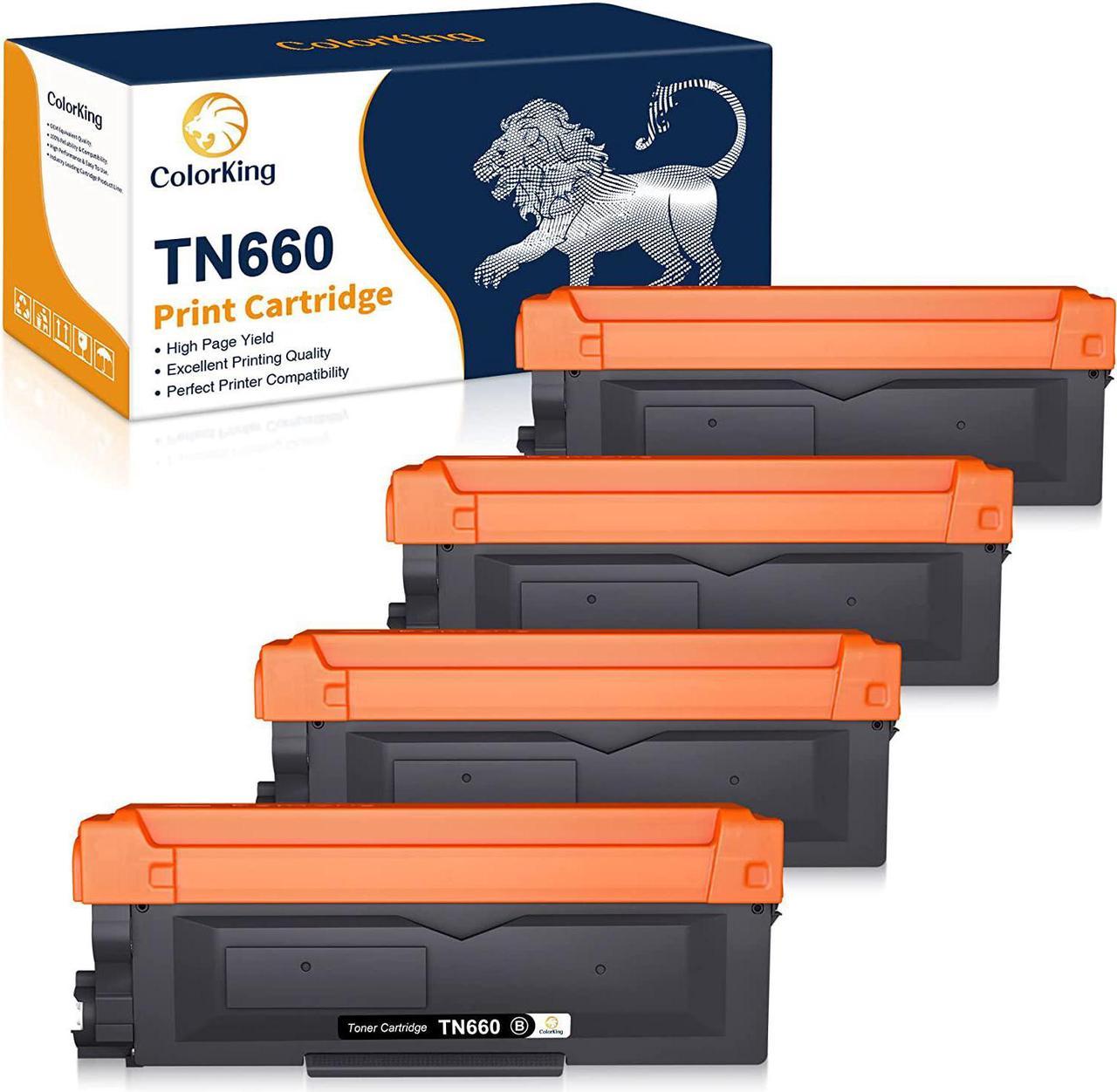 Colorking Compatible Toner Cartridge Replacement for Brother TN660 TN-660 TN630 TN-630 for Brother MFC-L2700DW HL-L2380DW HL-L2300D HL-L2320D DCP-L2540DW MFC-L2740DW Printer (4 High Yield Black)