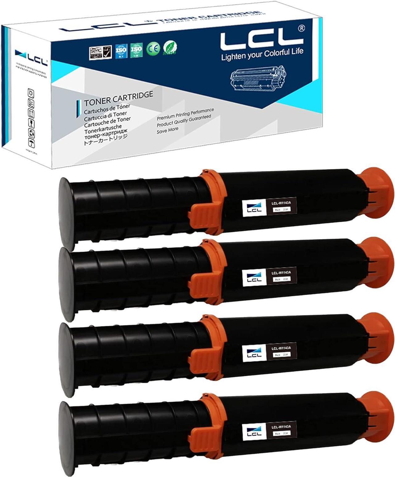 LCL Compatible for HP 143A W1143A W1143AD (4-Pack, Black) with CHIP Toner Cartridge for HP Neverstop Laser MFP 1201n 1202w 1202nw Neverstop Laser 1001nw