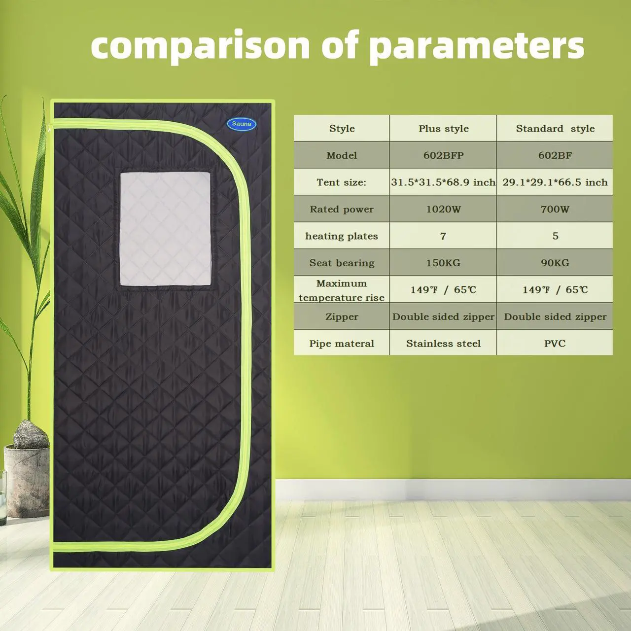 Alt view image 7 of 7 - Portable Plus Type Full Size Far Infrared Sauna tent. Spa, Detox ,Therapy and Relaxation at home.Larger Space,Stainless Steel Pipes Connector Easy to Install, with FCC Certification--Black