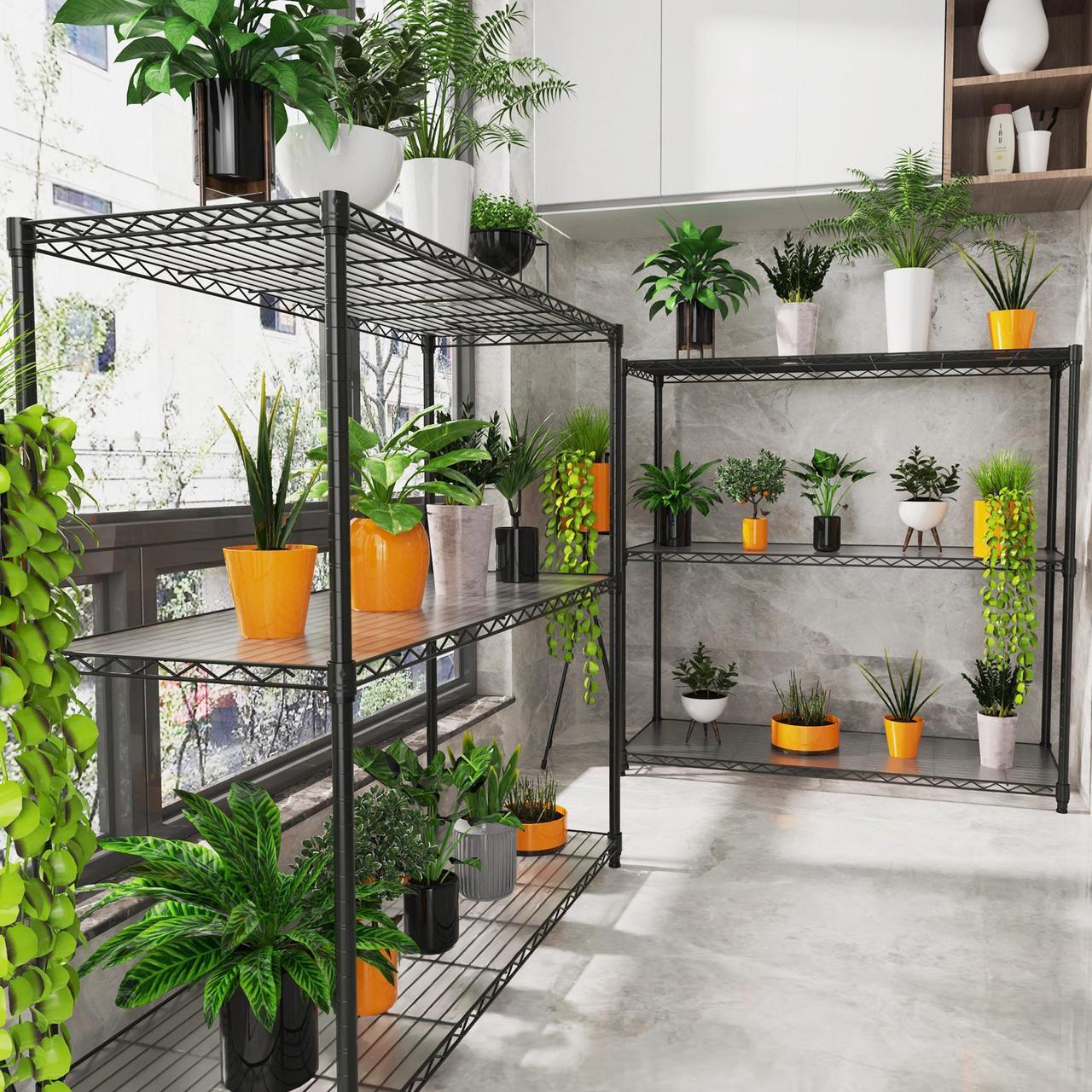 Main image of 3 Tier Wire Shelving Unit, 1050 LBS NSF Height Adjustable Metal Garage Storage Shelves, Heavy Duty Storage Wire Rack Metal Shelves - Black