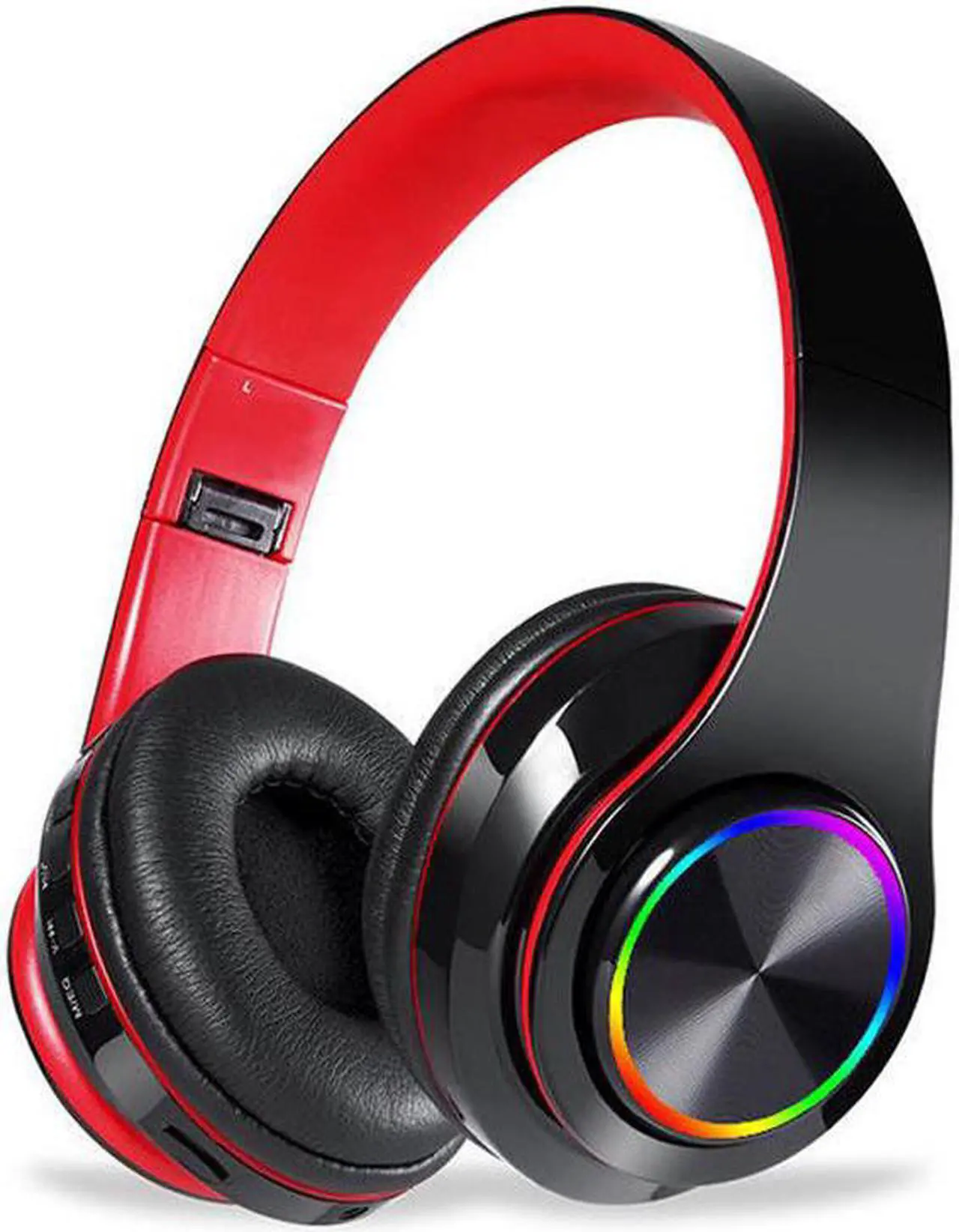 Main image of Gemdeck Bluetooth Headphones, Foldable Wireless and Wired Stereo Headset Micro SD/TF, FM for Cell Phone,PC blackred