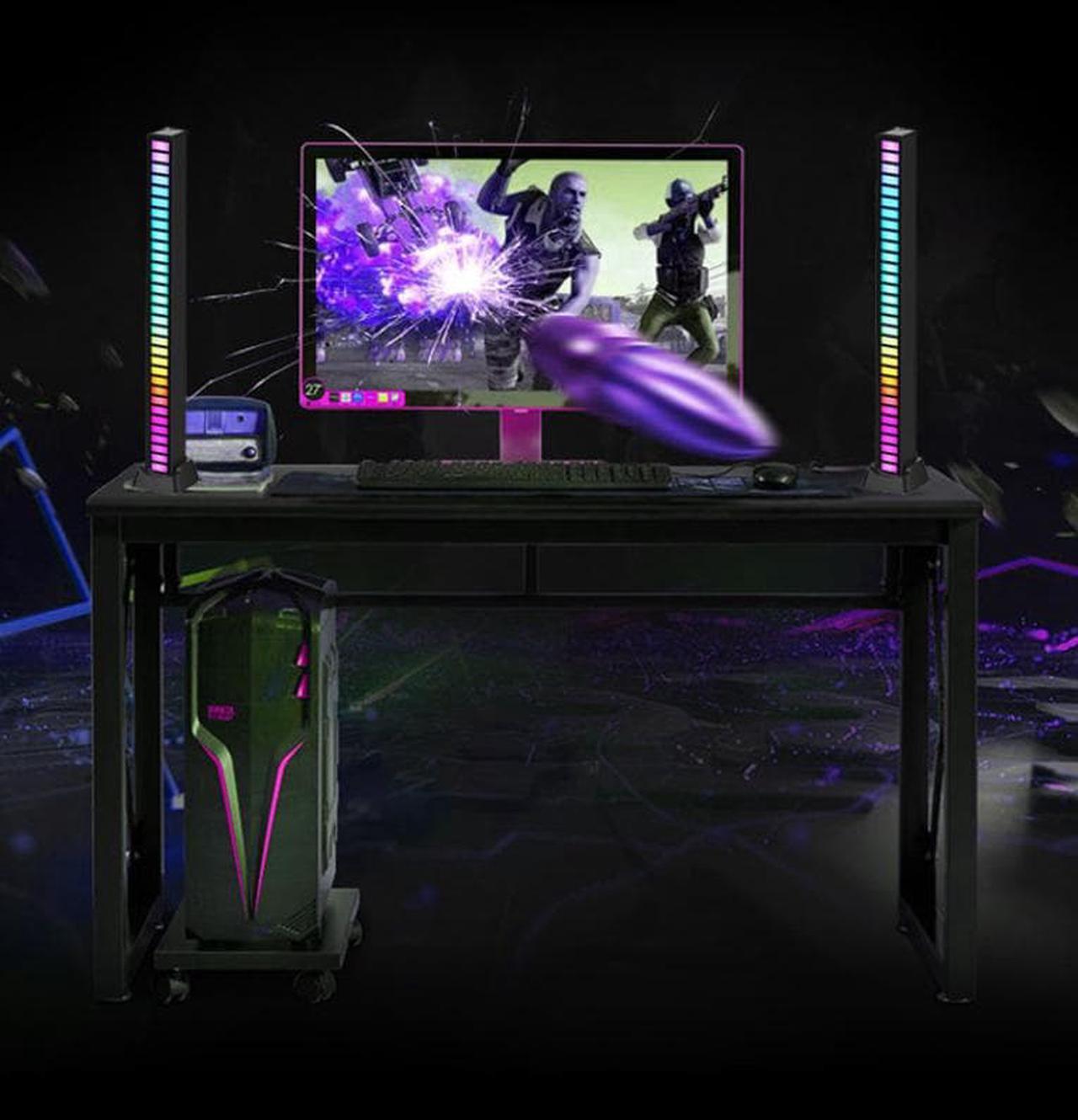 Alt view image 5 of 7 - Gemdeck RGB Rechargeable Sound Control Light,Wireless Voice-Activated Music Rhythm Lights