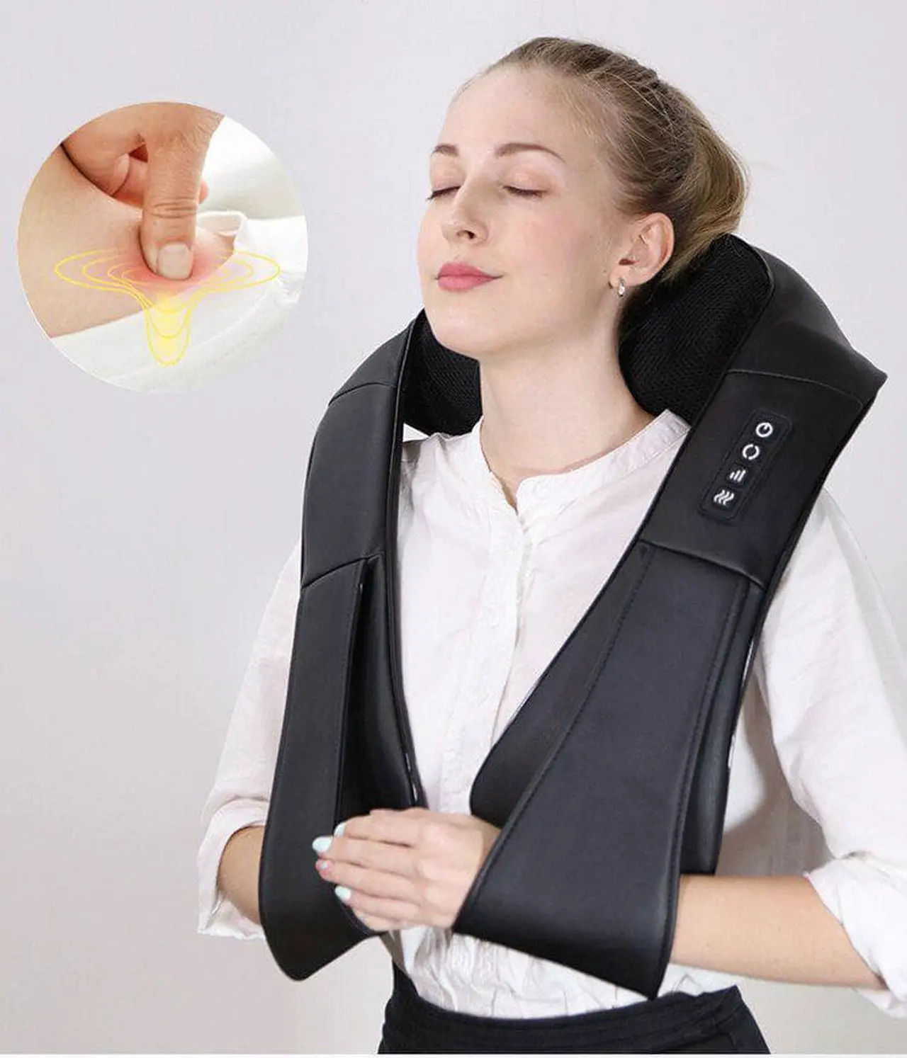 Alt view image 3 of 7 - Gemdeck Back Massager, Shiatsu Neck Massager, Electric Shoulder Massager, Knee Massage Pillow