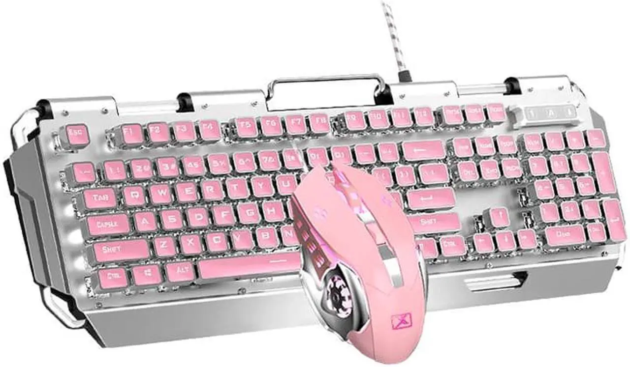 Main image of Gemdeck Gaming Keyboard and Mouse Combo Retro Round Key Caps