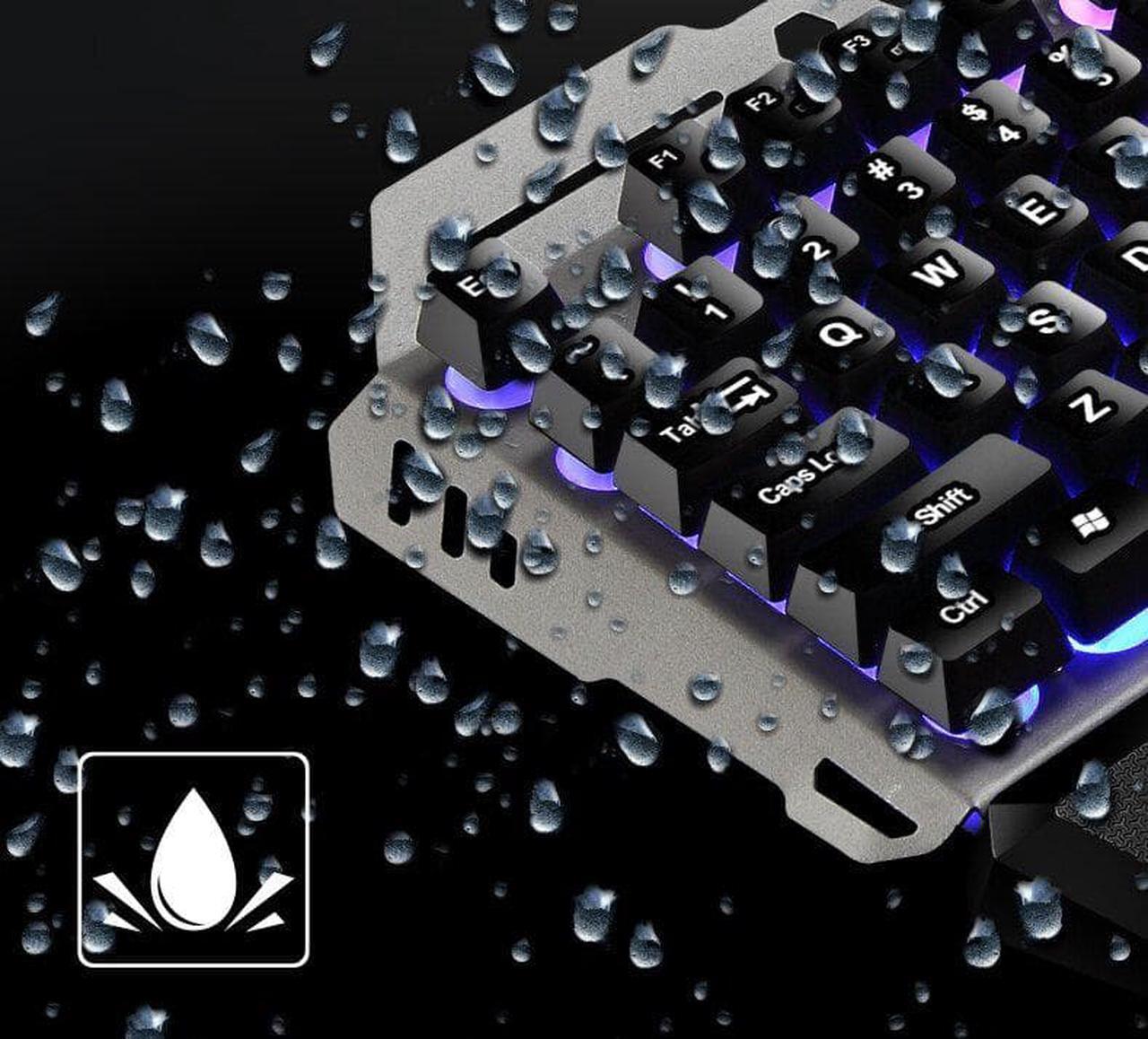 Alt view image 4 of 5 - Gemdeck Gaming Keyboard Wired Keyboard and Mouse Combo Retro Round Key Caps