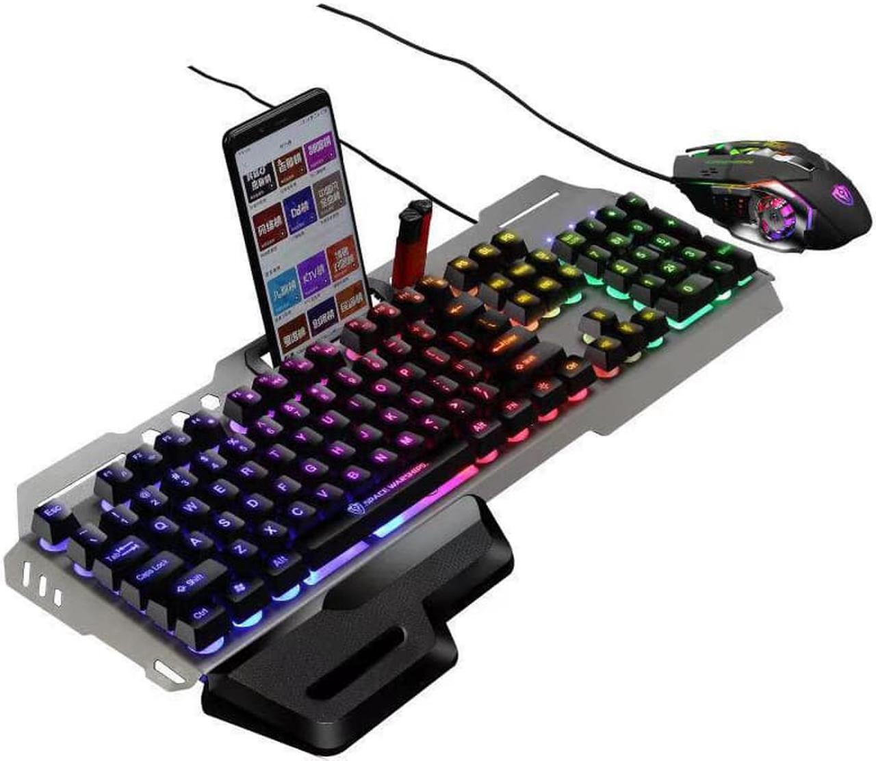 Alt view image 5 of 5 - Gemdeck Gaming Keyboard Wired Keyboard and Mouse Combo Retro Round Key Caps