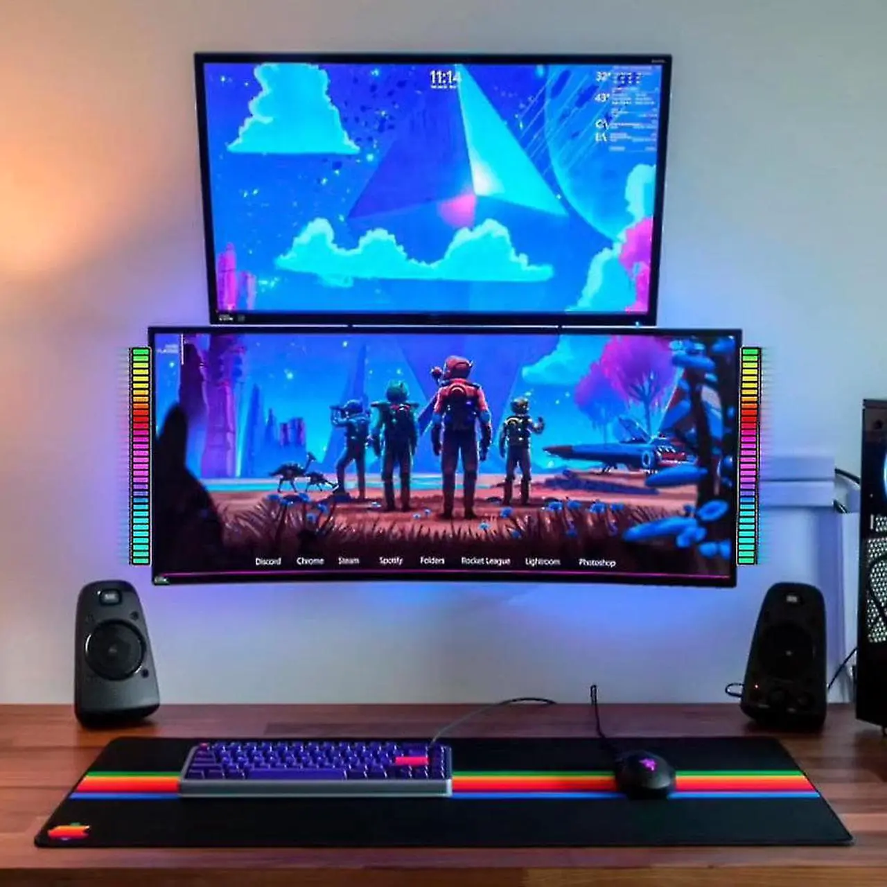 Alt view image 3 of 5 - Gemdeck Led Rgb Atmosphere Strip Lights Bar Music Sync Pickup Rhythm Ambient Usb Lamp