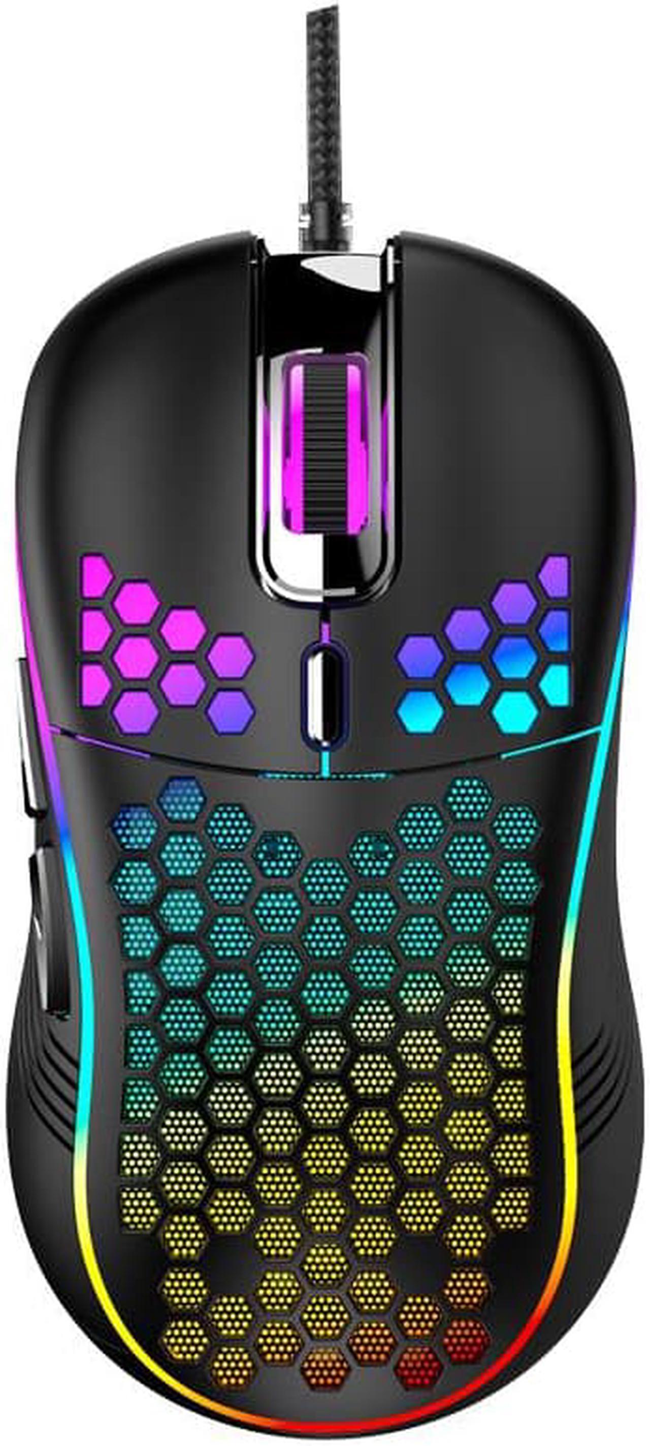 Main image of Gemdeck Wired Gaming Mouse, RGB Backlight and 7200 Adjustable DPI, Lightweight USB Computer Mouse Black