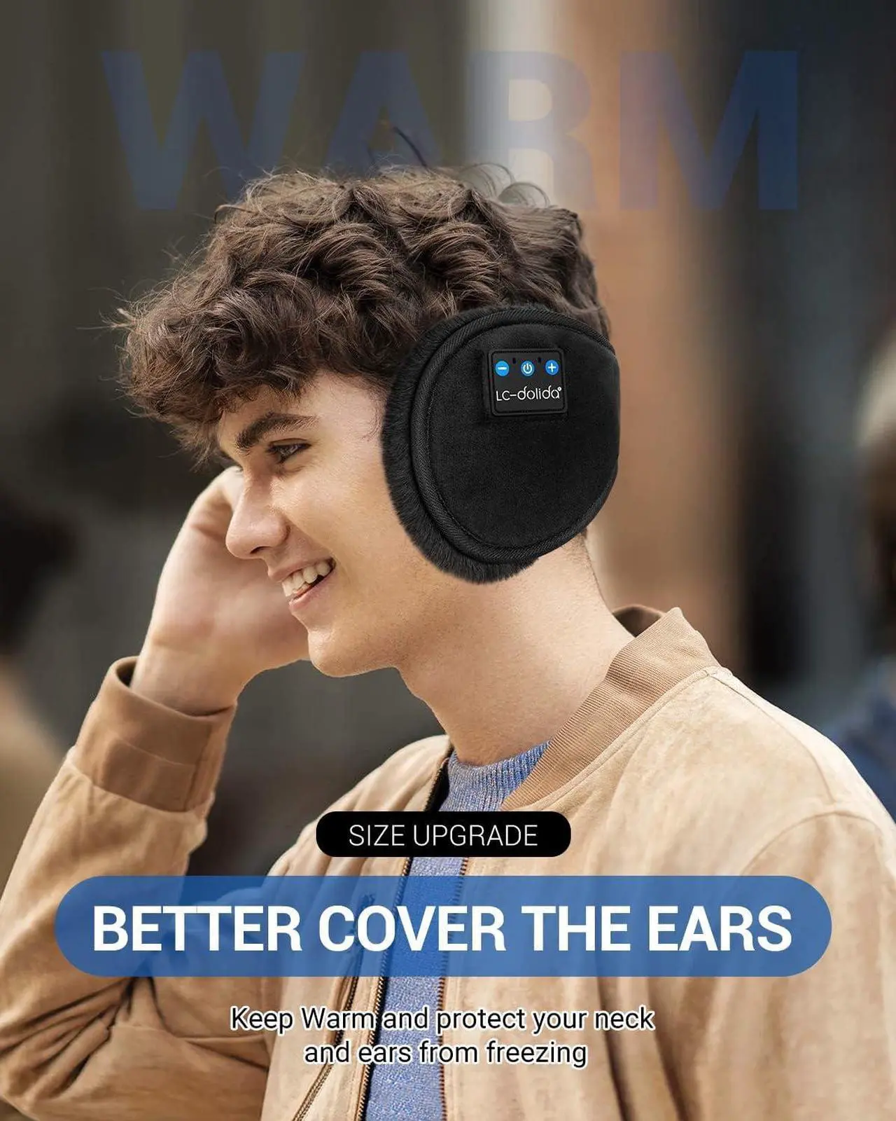 Alt view image 2 of 6 - Gemdeck Bluetooth Ear Warmers Ear Muffs Earmuffs Built-in HD Speakers for Winter