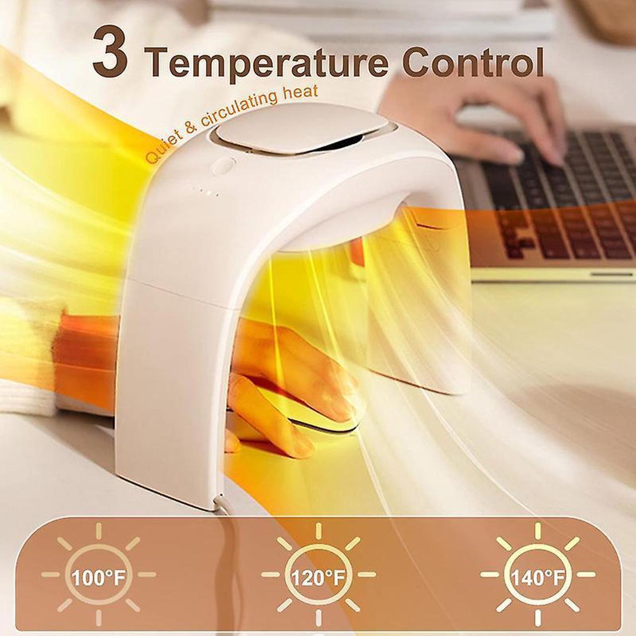 Alt view image 2 of 5 - Gemdeck Heated Mouse Pad Hand Warmer, Heated Desk Warmer For Office Gaming White