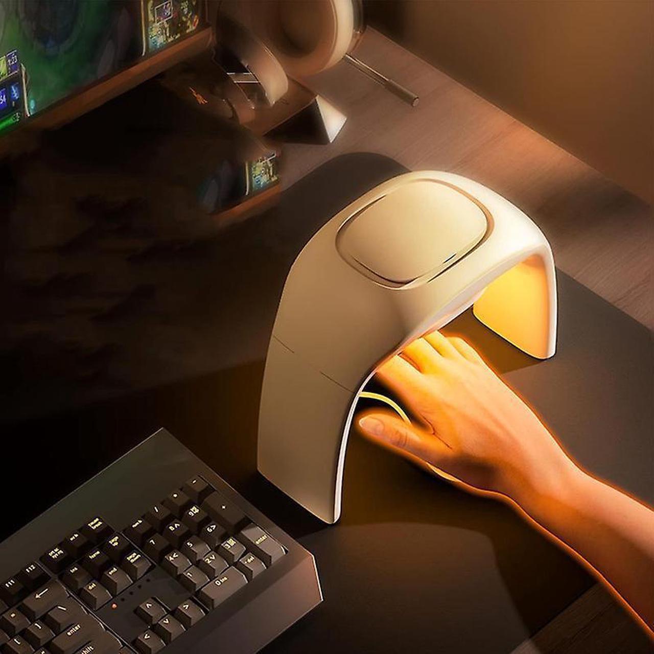 Main image of Gemdeck Heated Mouse Pad Hand Warmer, Heated Desk Warmer For Office Gaming White