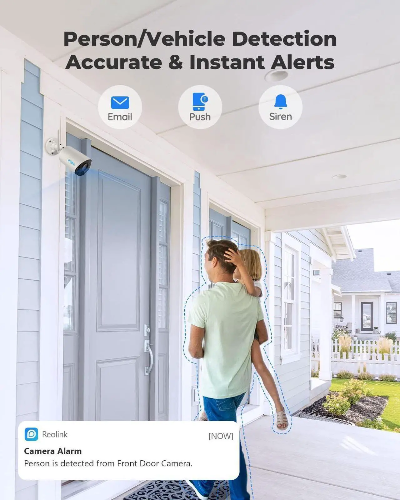 Alt view image 3 of 7 - REOLINK 3MP Cameras for Home Security Outside, No Hub Needed, Rechargeable Battery Powered, People/Vehicle Detection, 2.4GHz WiFi, Local Storage, Compatible with Alexa, Argus Eco (Pack of 2)