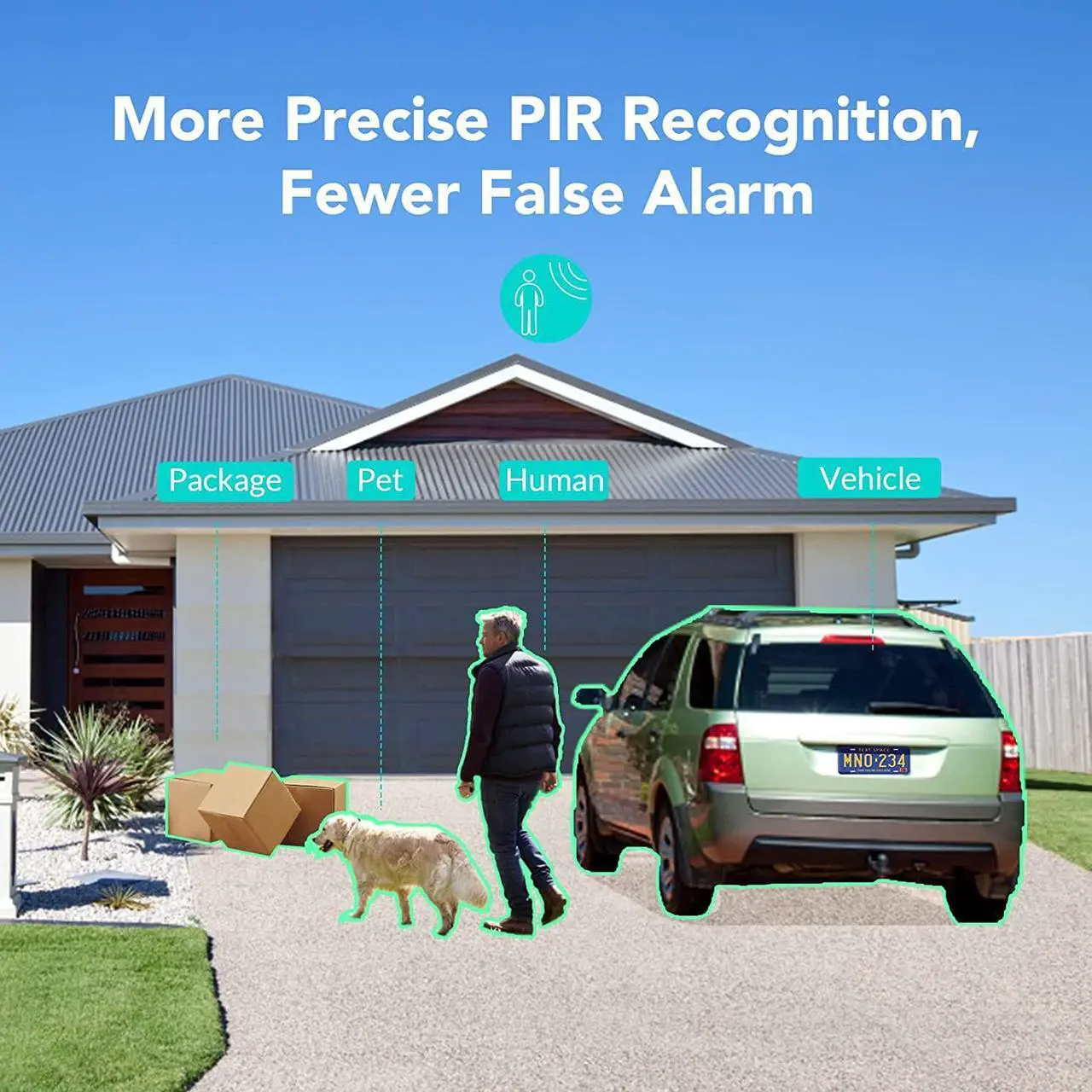 Alt view image 4 of 7 - NETVUE Security Camera with Solar Panel, 2K Color Night Vision AI Motion Detection, WiFi Home Wireless Outdoor Camera, IP65 Weatherproof, 2 Way Audio, Spotlight Siren Alarm, Cloud/SD Storage