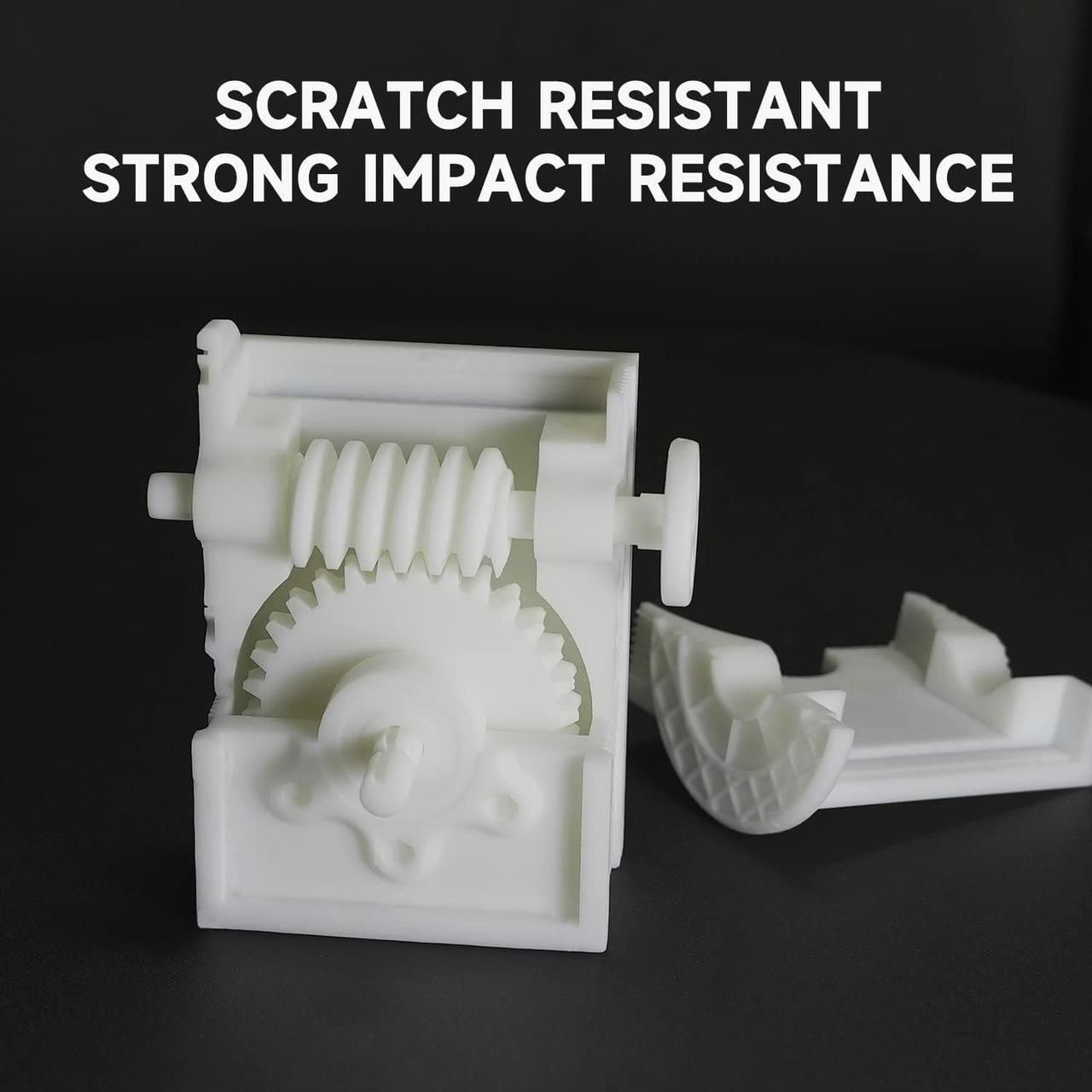 Alt view image 3 of 7 - Upgraded ABS-Like 3D Printer Resin, High Toughness 405nm UV Curing Resin, Scratch Resistant and Compatible with SLA, LCD and DLP Printers for Industrial Parts Printing - 1000g, White
