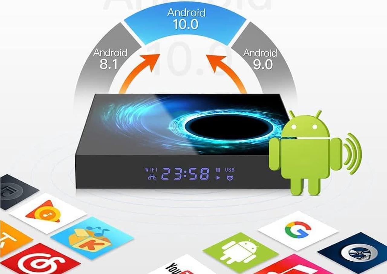 Alt view image 2 of 7 - Android tv Box 10.0, H616 Quad-core 4GB RAM 128GB ROM Smart Android Box,Support 6K,3D,2.4G/5.0GHz Dual WiFi,10/100M Ethernet,Bluetooth 5.0,HDMI 2.0,H.265 Media Player