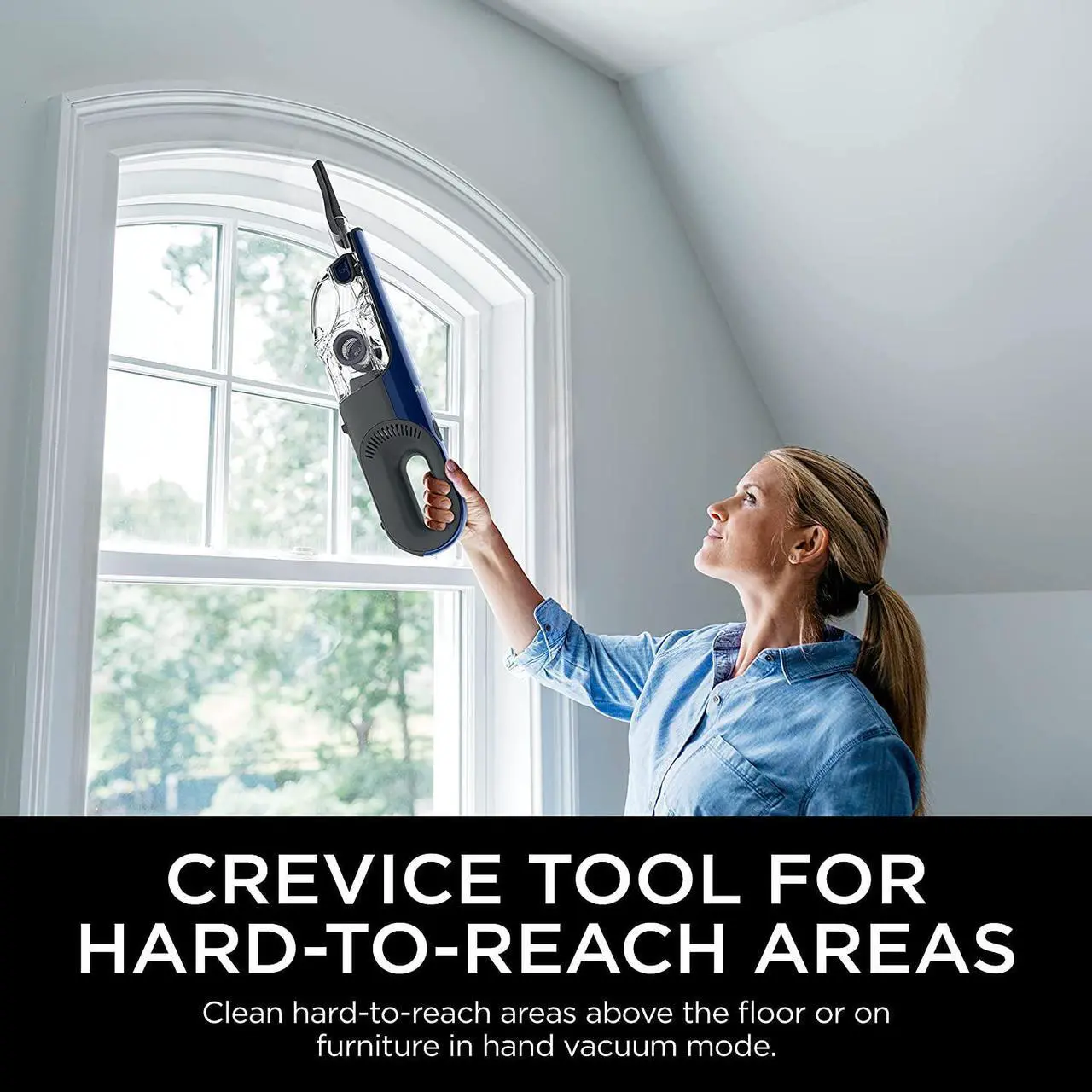 Alt view image 6 of 7 - Shark CH964AMZ 2-in-1 Cordless & Handheld Vacuum Ultracyclone System, Ultra-Lightweight and Portable for Car and Home, Washable Filter, XL Dust Cup, Crevice Tool & Scrubbing Brush, Blue