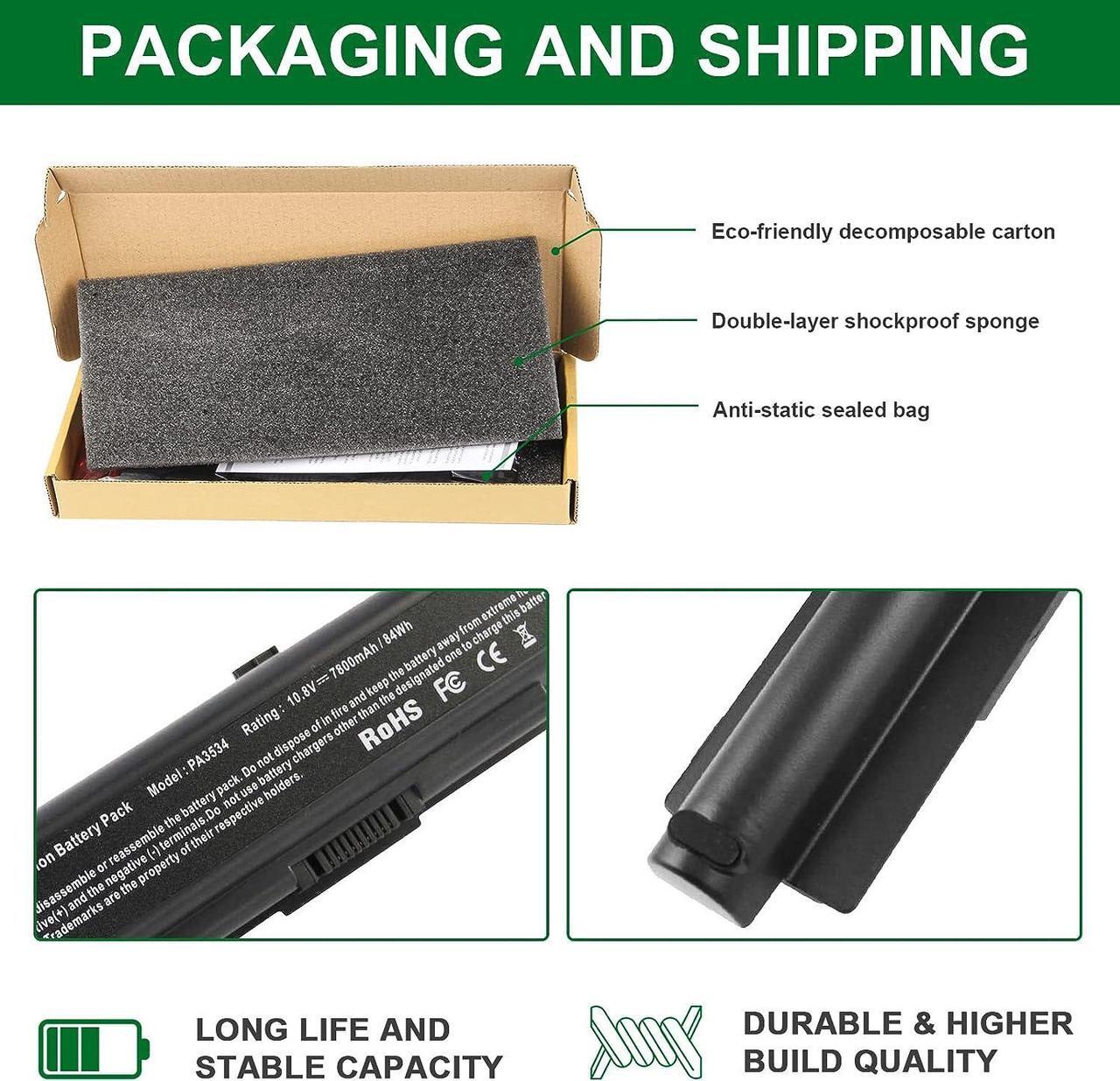 Alt view image 7 of 7 - 7800mAh PA3727U-1BRS PA3535U-1BRS PABAS098 PABAS099 PABAS174 Laptop Battery for Toshiba Satellite A200 A205 A210 A300 A305 A350 A505 A505-S6005 A505-S6980 L305 L300 L450 L455 L450D L500 L505