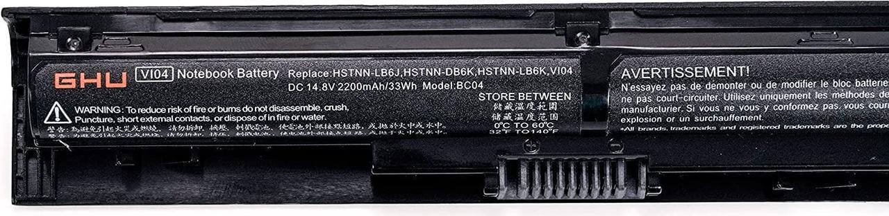 Alt view image 3 of 6 - GHU New Battery 33wh for 450 g2 Battery, HP v104 Notebook Battery, VI04 Notebook Battery HP Premium 33 Wh Fast Charge,Recharges Over 500 Cycles Ideal for HP Spare 756743-001 Laptop Battery