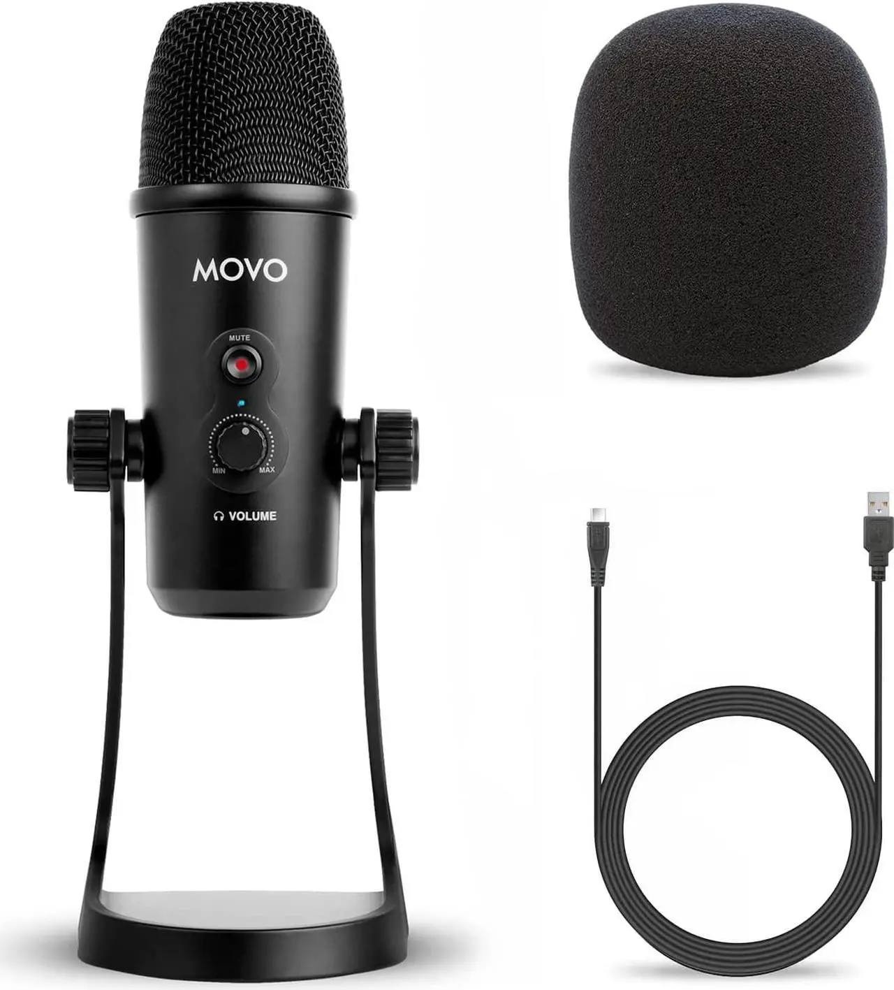 Main image of Movo UM700 Computer Condenser USB Gaming Mic with Adjustable Pickup Patterns - Microphone for PC, PS5, Podcasting, Streaming, ASMR